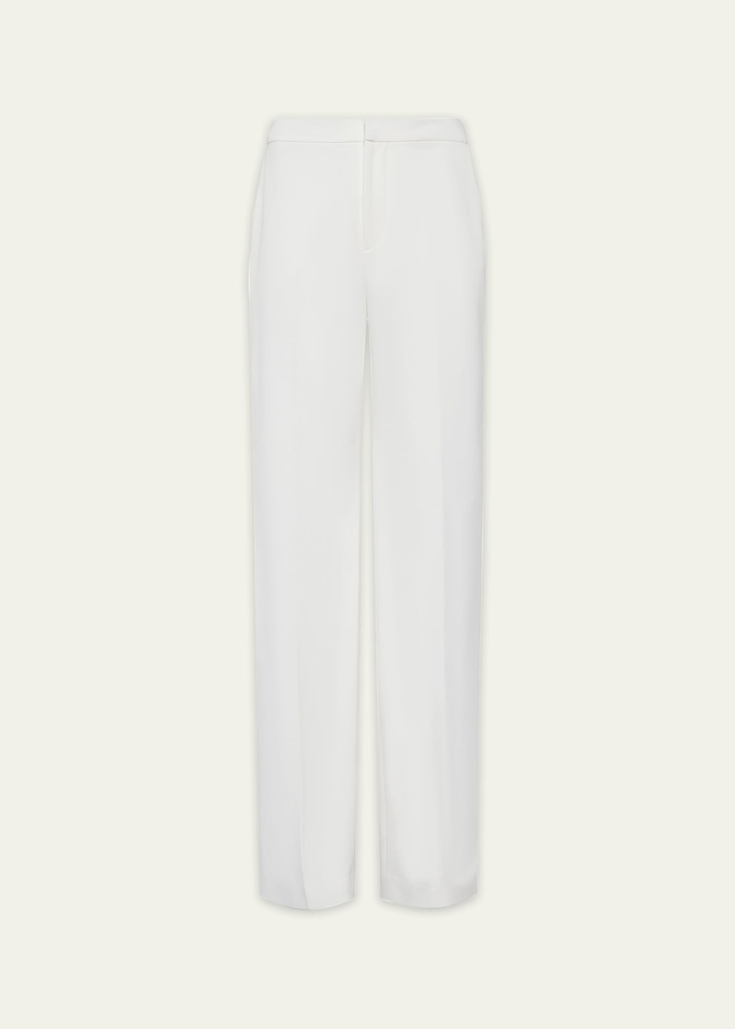 L'agence Livvy Straight-leg Trousers In White