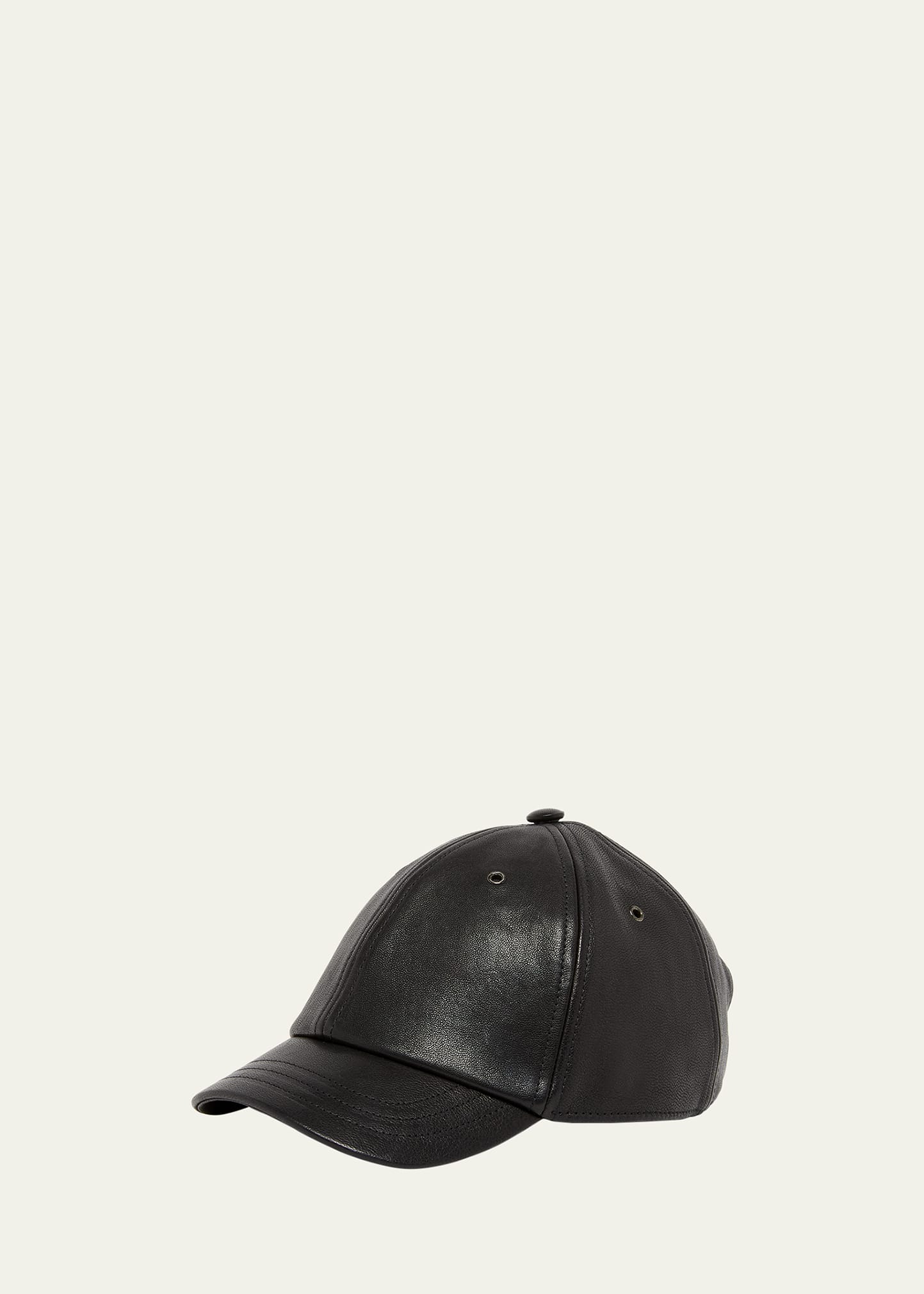 Shop Saint Laurent Patent Leather Baseball Hat In Black