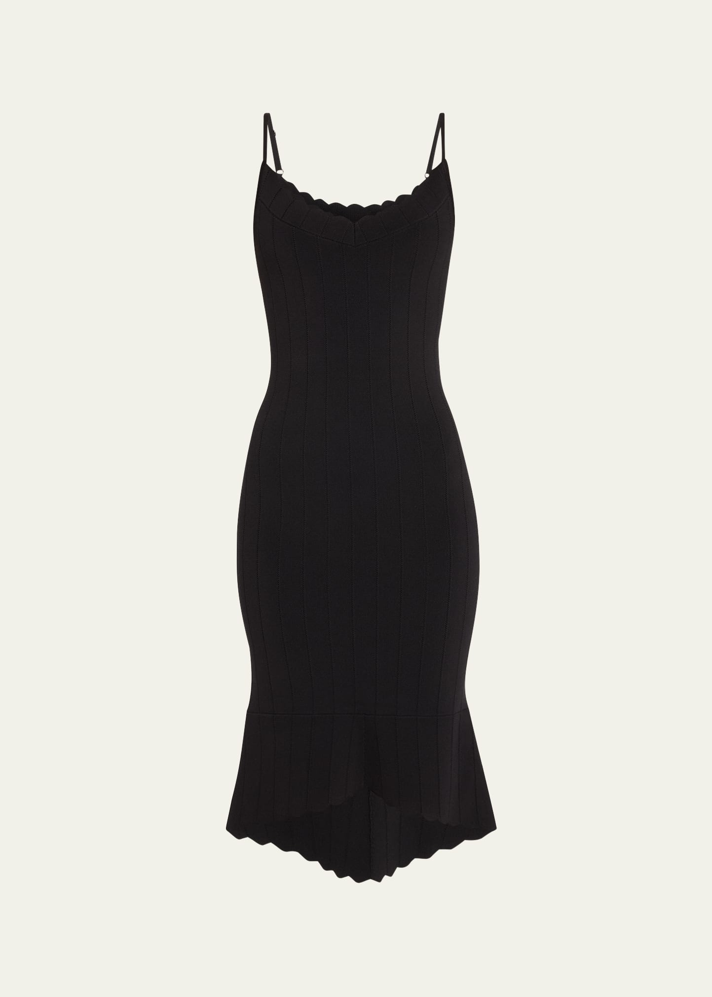 Shop L Agence Asa Knit Midi Dress In Black
