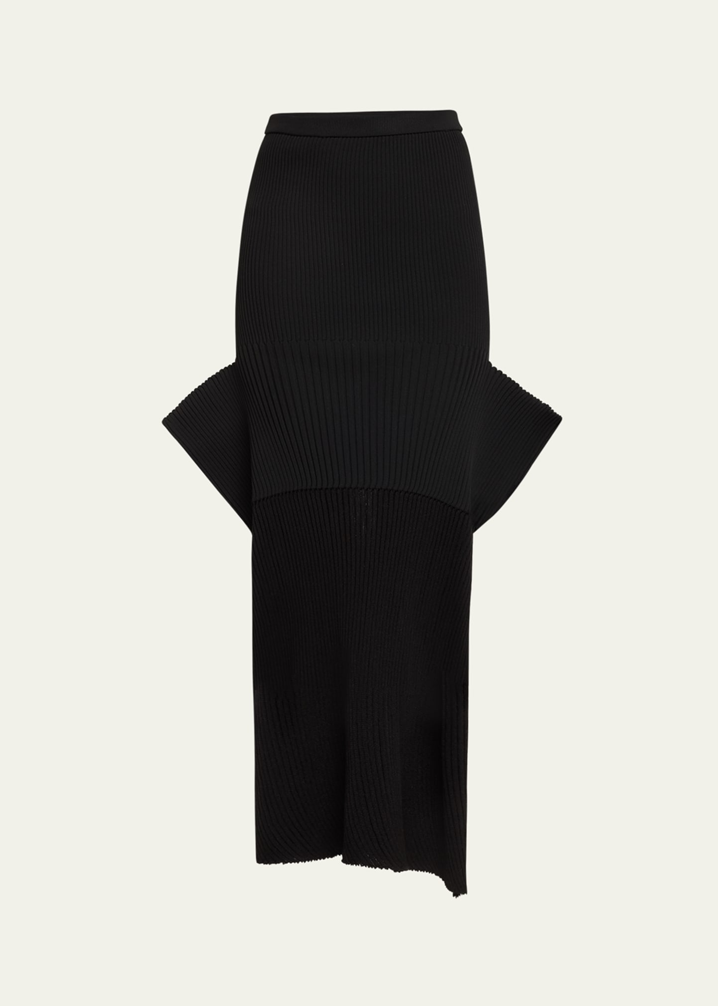 Issey Miyake Sensu Structured Knit Skirt In Black