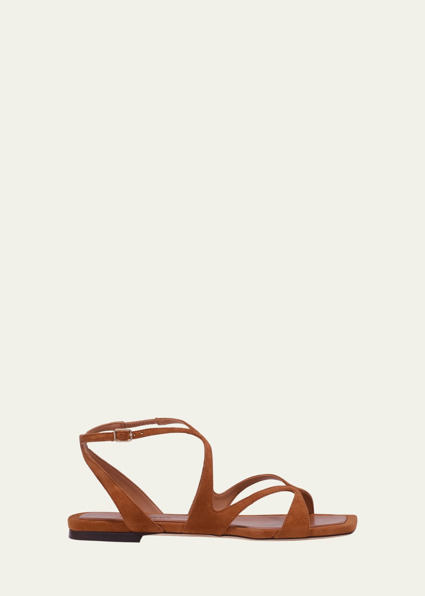 Shop Jimmy Choo Ayla Suede Ankle-strap Sandals In Tan