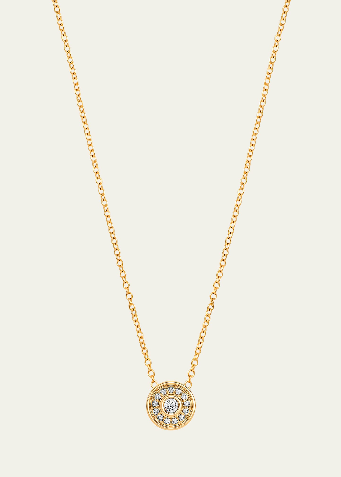 Almasika 18k Yellow Gold Universum Petite Pave Diamond Necklace