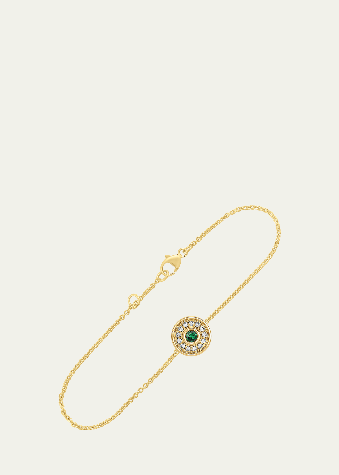Almasika 18k Yellow Gold Universum Petite Gemstone Bracelet With Emerald And Diamonds In Yg