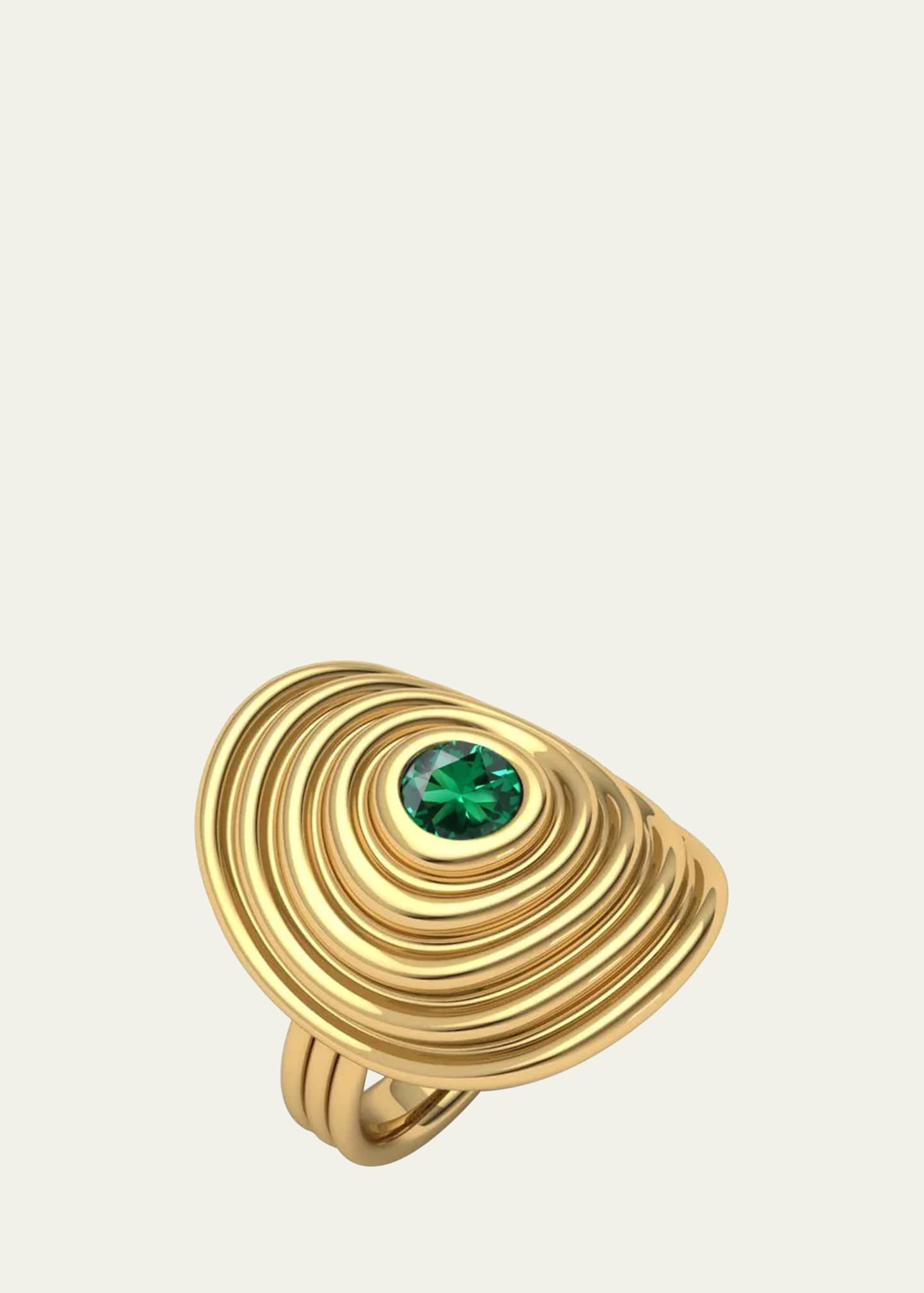 Almasika 18k Yellow Gold Universum Emerald Ring