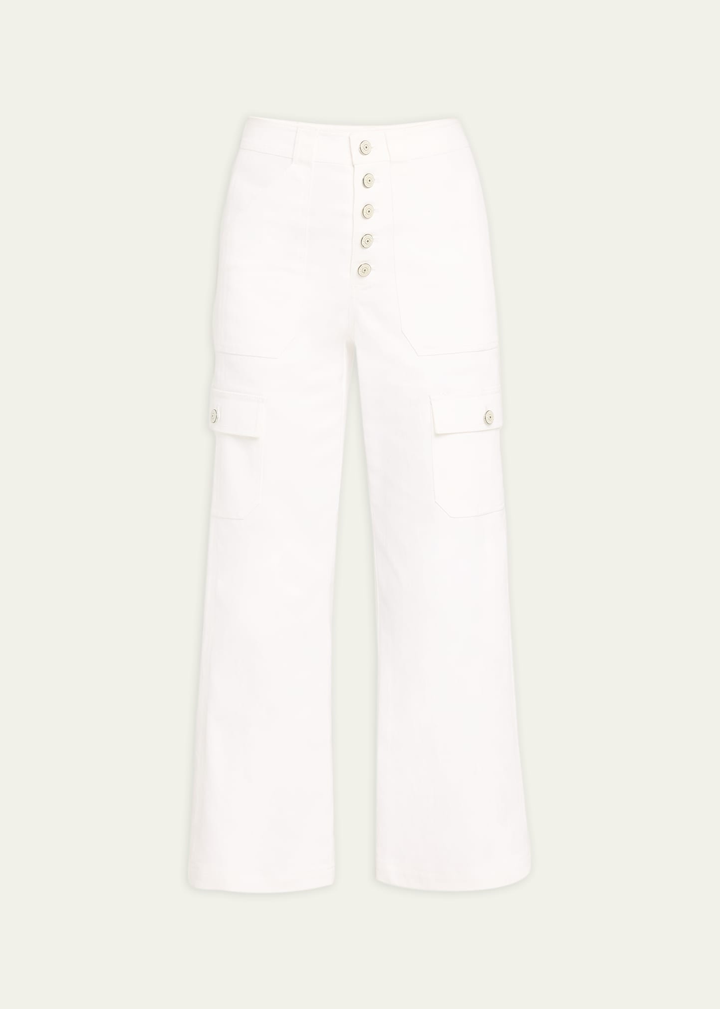 Shop Cinq À Sept Benji Denim Cargo Pants In White