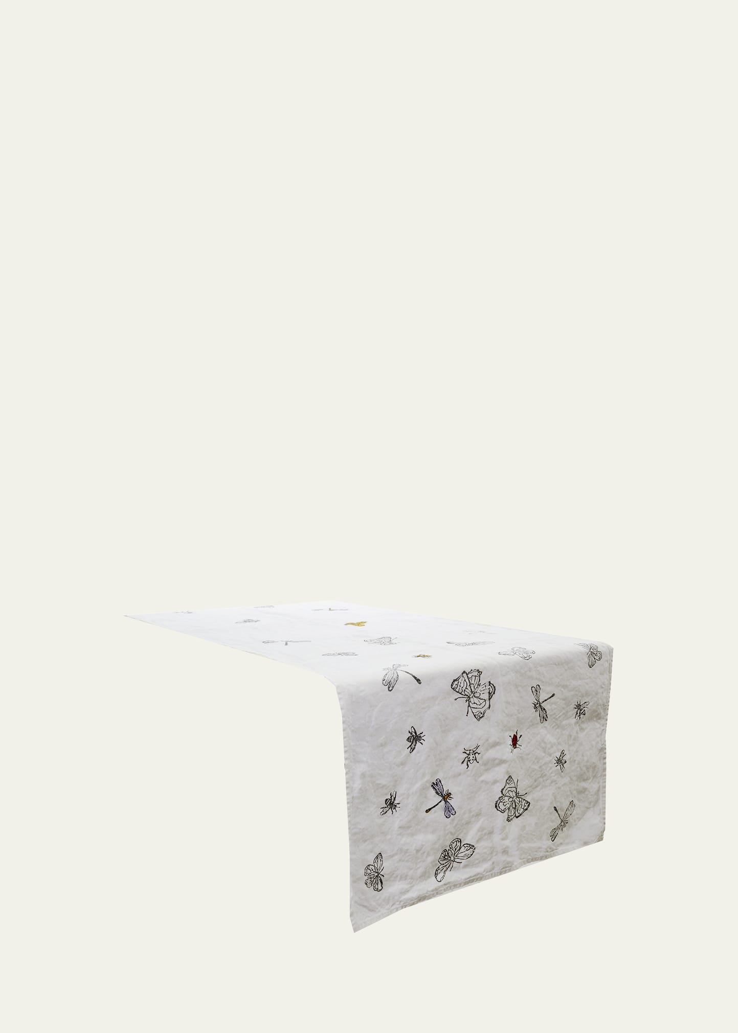 Stamperia Bertozzi Insetti Linen Runner In Multi