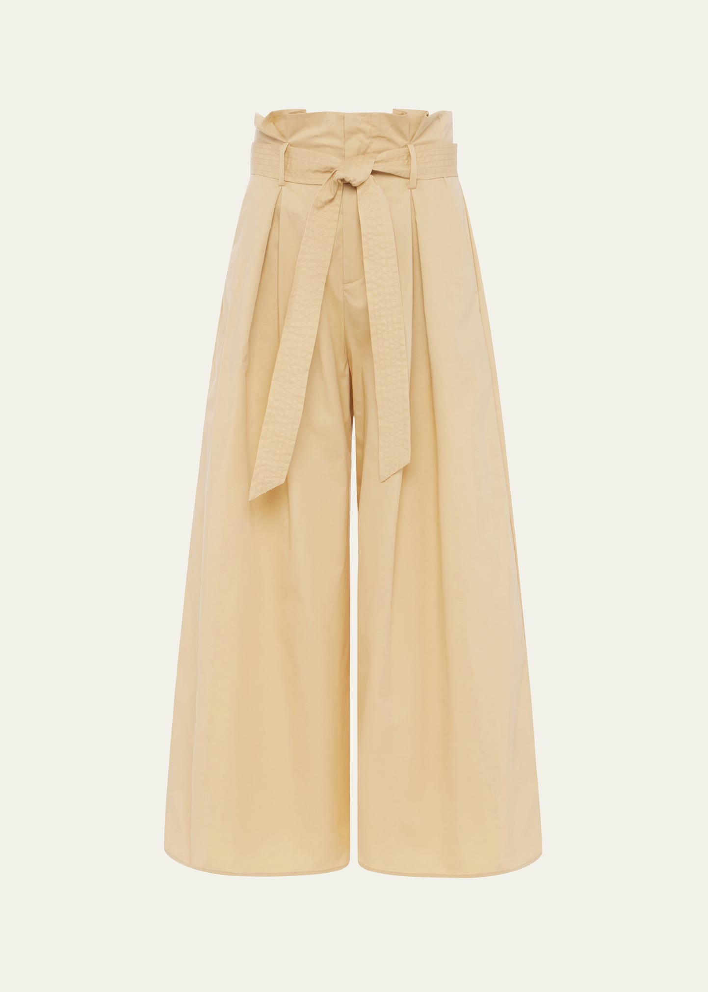 Shop L Agence Lowen Paperbag Cropped Pants In Croissant