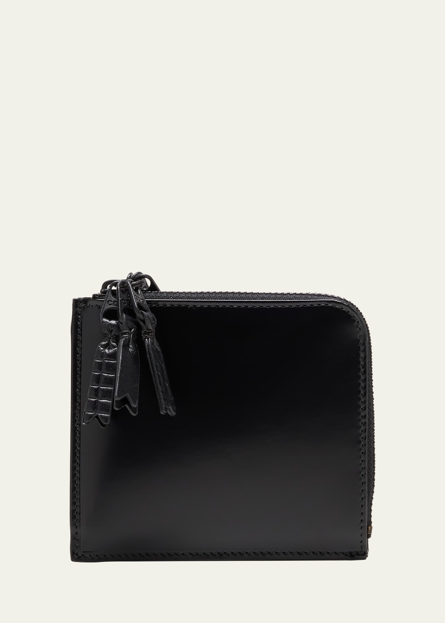 Shop Comme Des Garçons Men's Zipper Medley Leather Zip Pouch In Black - 1