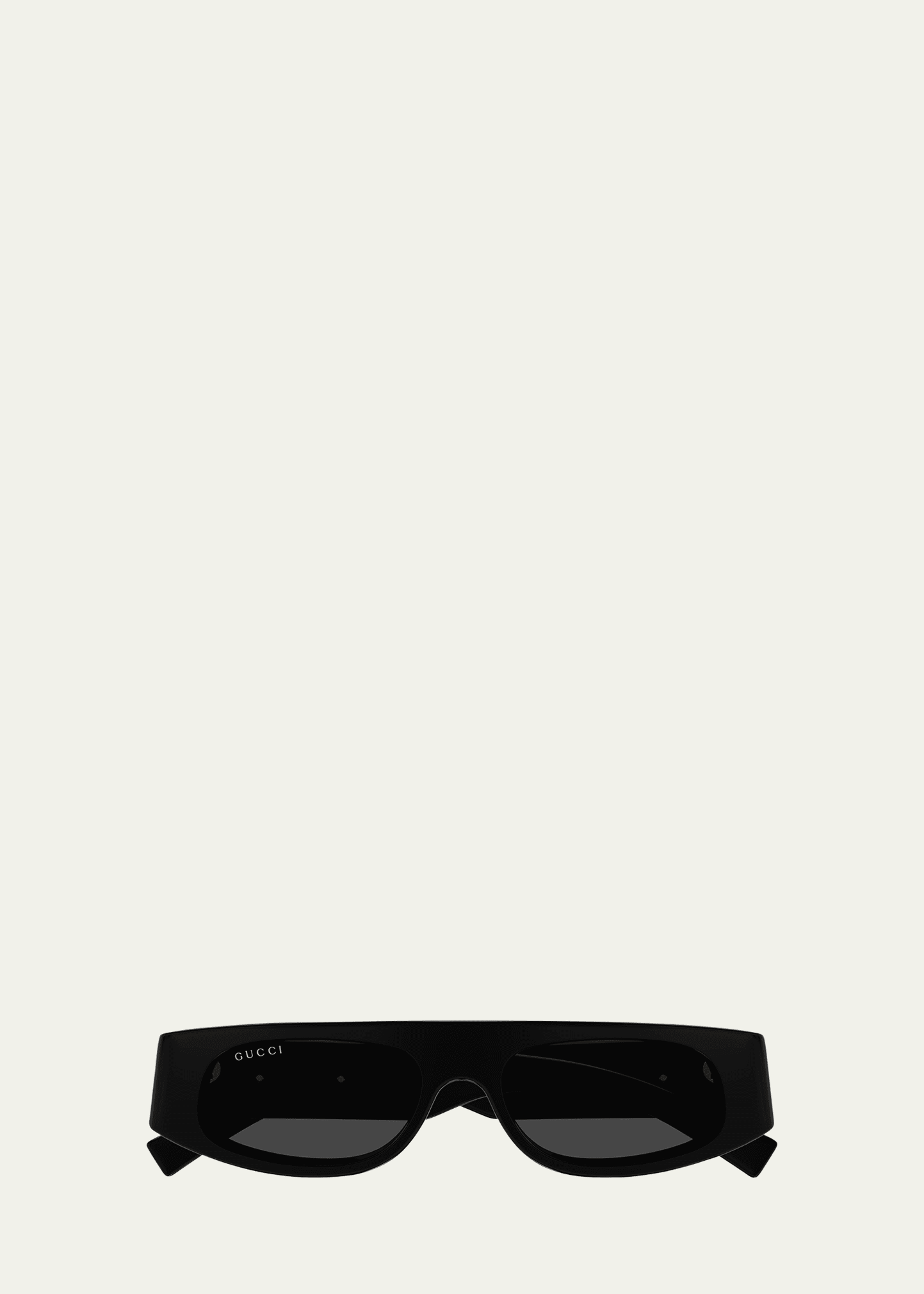 Gucci Logo Acetate Rectangle Sunglasses In White