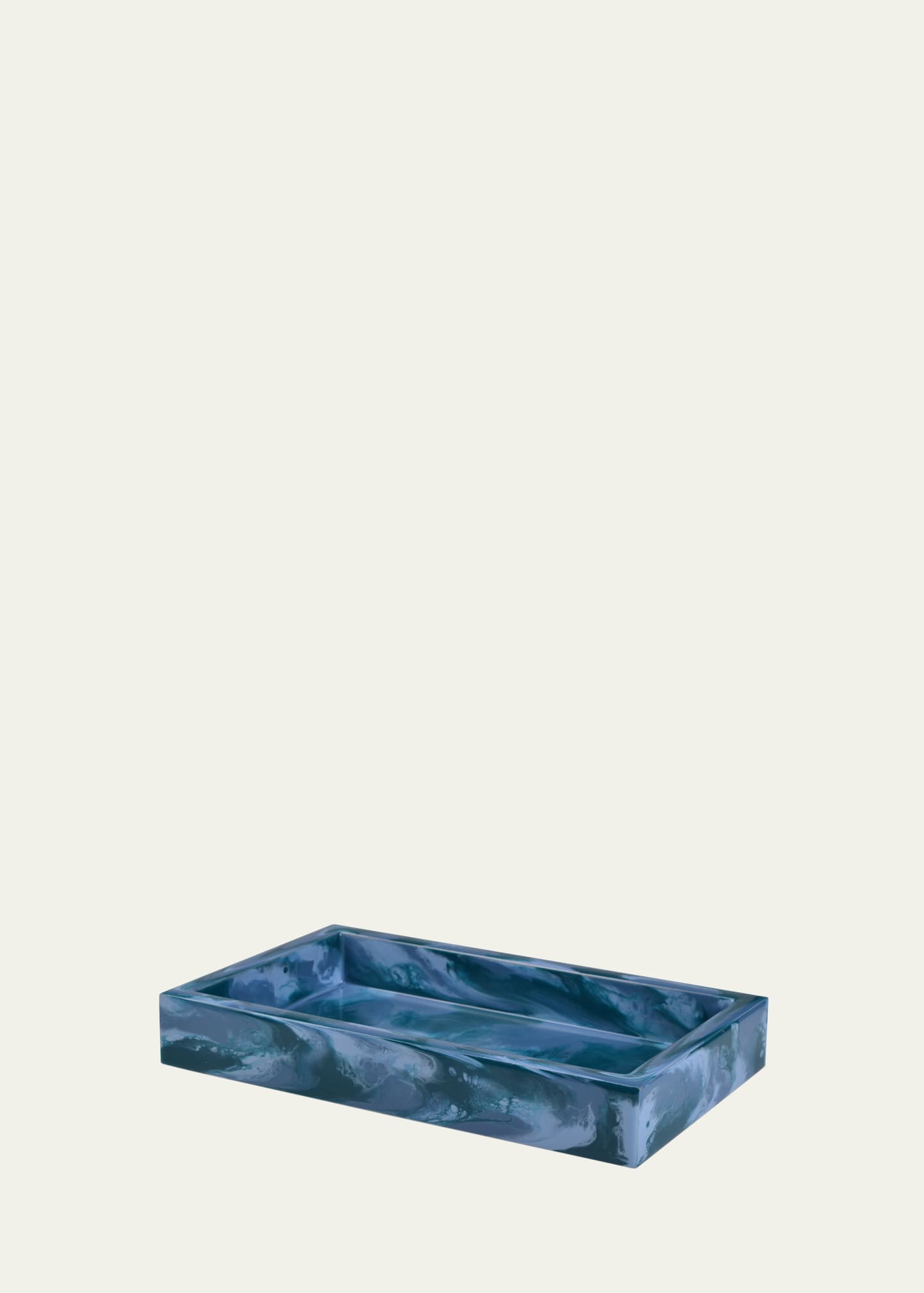 Mike & Ally Elan Small Tray, Blue In Blue/ Silver