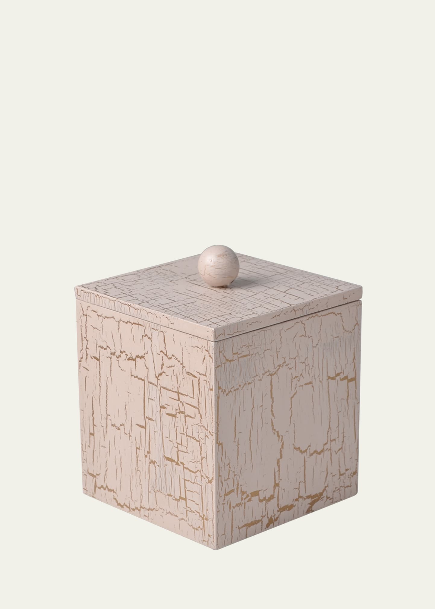 Mike & Ally Foret Square Container In Taupe/gold