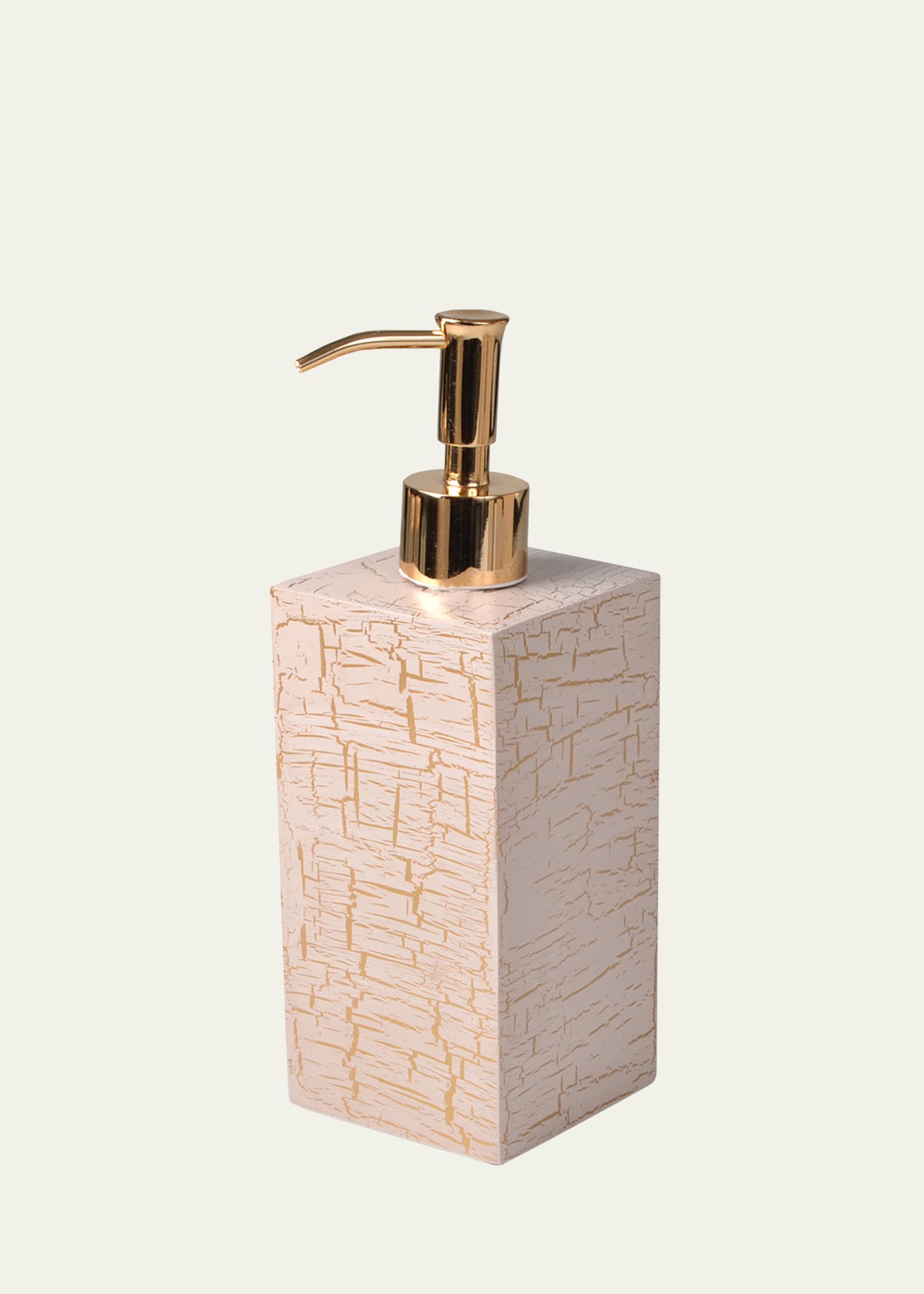 Shop Mike & Ally Foret Box Pump Soap Dispenser In Taupe/gold