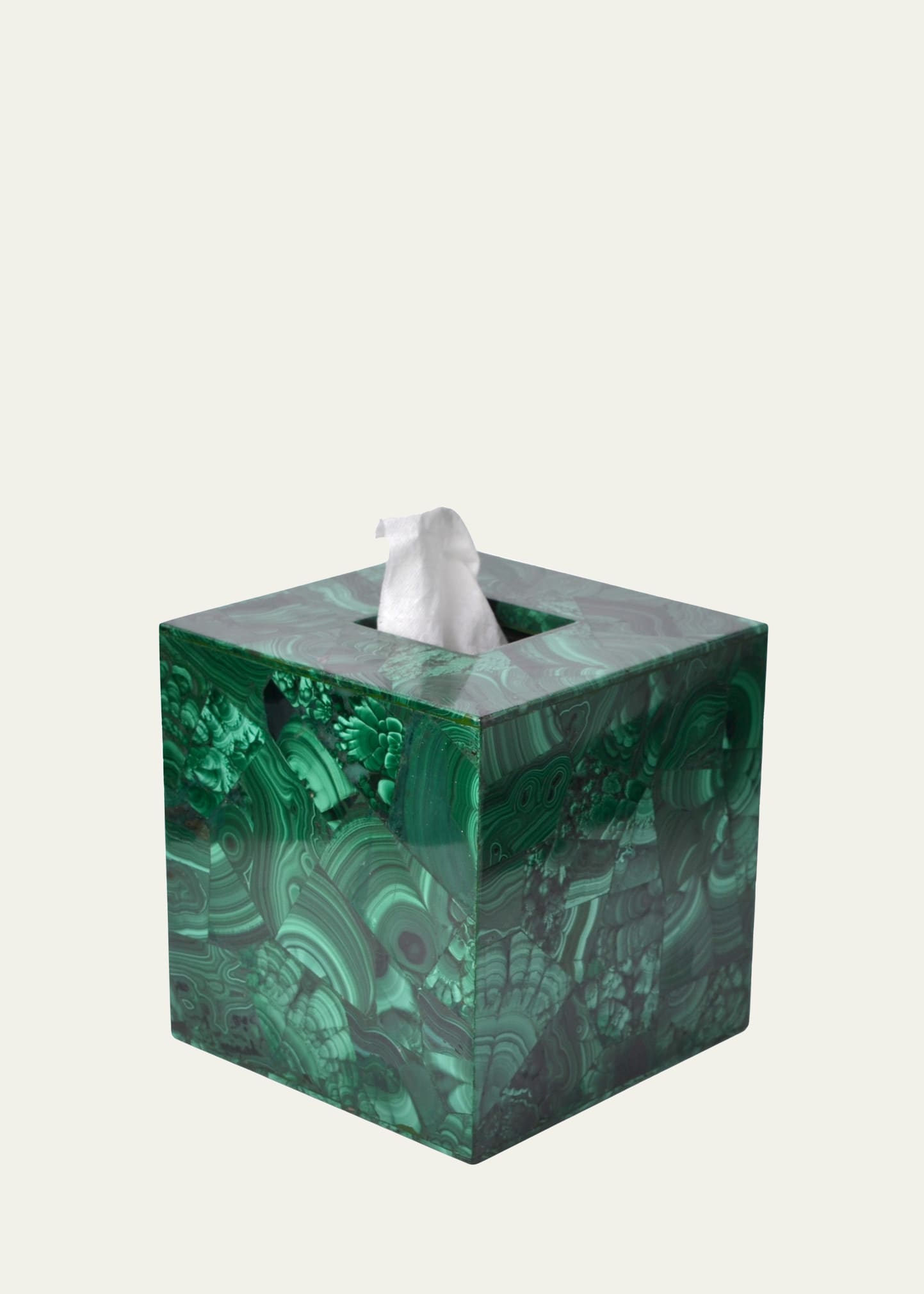 MIKE & ALLY MALACHITE BOUTIQUE TISSUE BOX COVER 