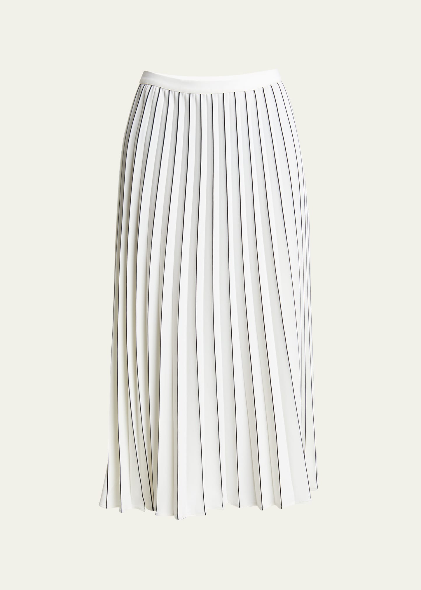Proenza Schouler White Label Miles Pleated Skirt In White/black