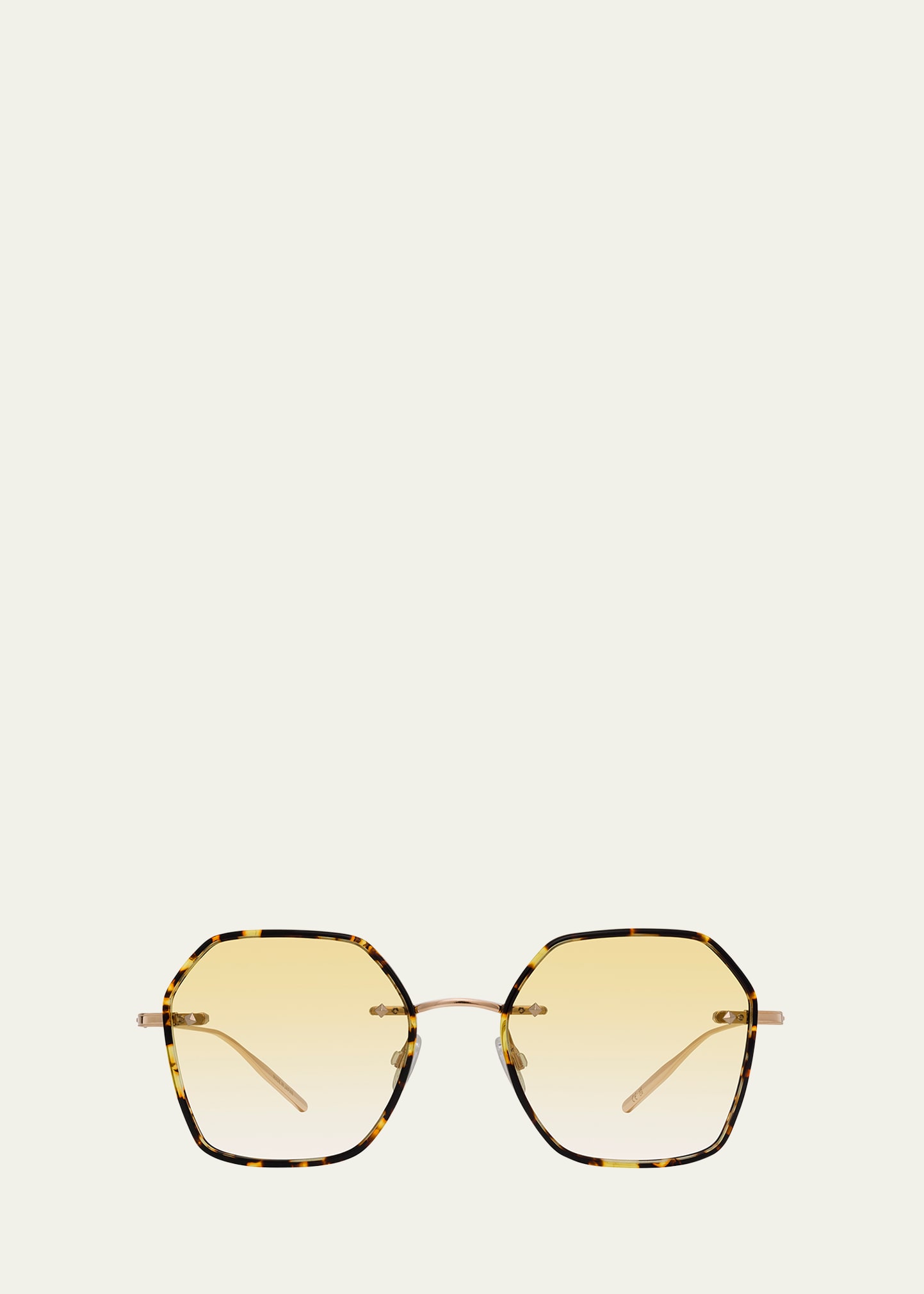 Rhonda Tortoise Titanium & Acetate Square Sunglasses