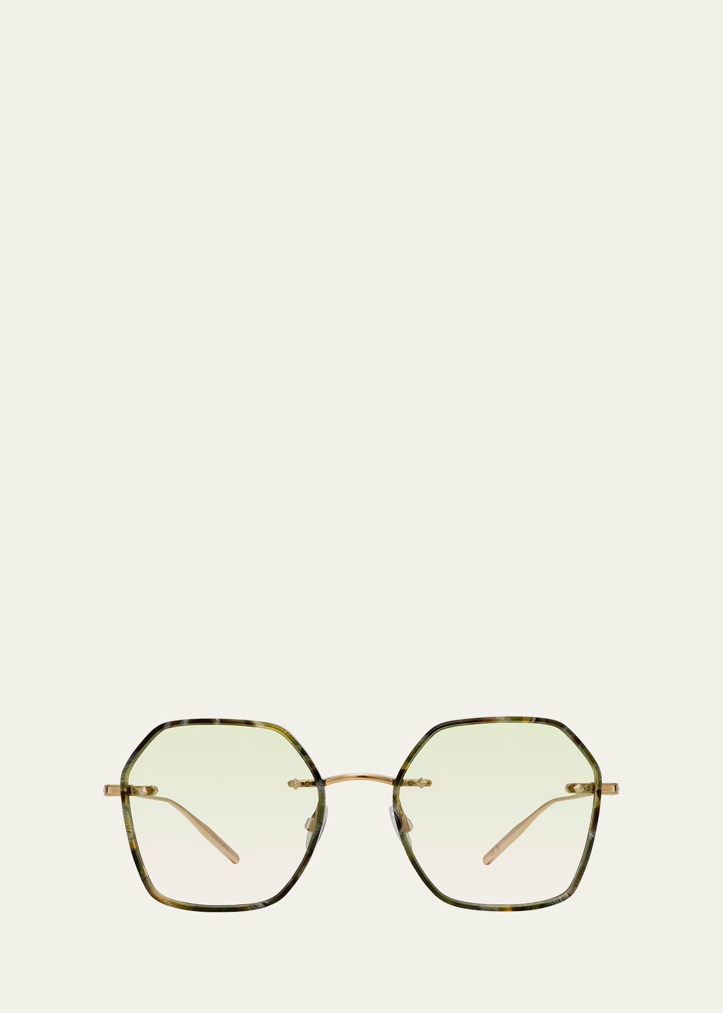 Barton Perreira Rhonda Patterned Titanium & Acetate Square Sunglasses In Multi