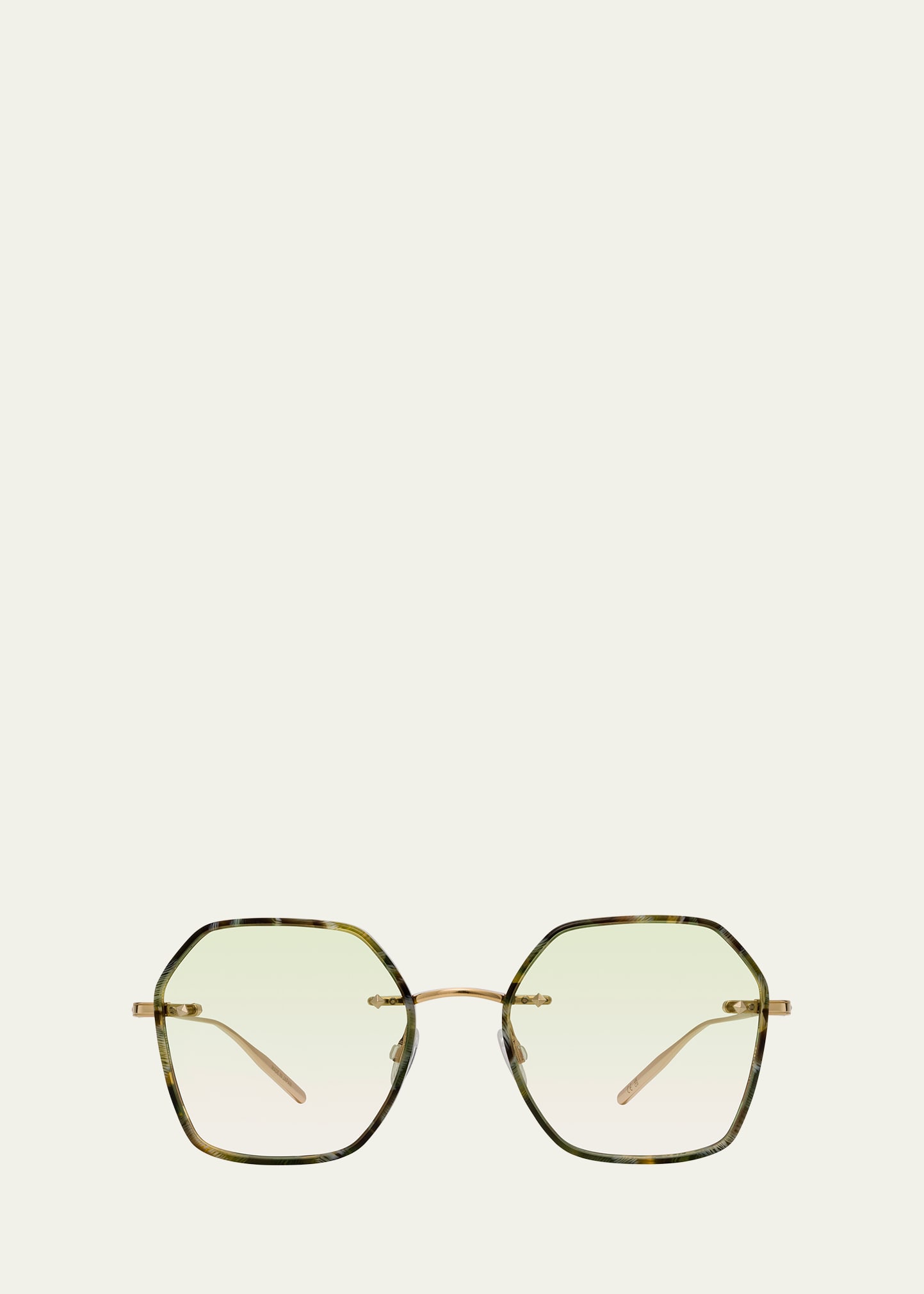 Barton Perreira Rhonda Patterned Titanium & Acetate Square Sunglasses In Multi