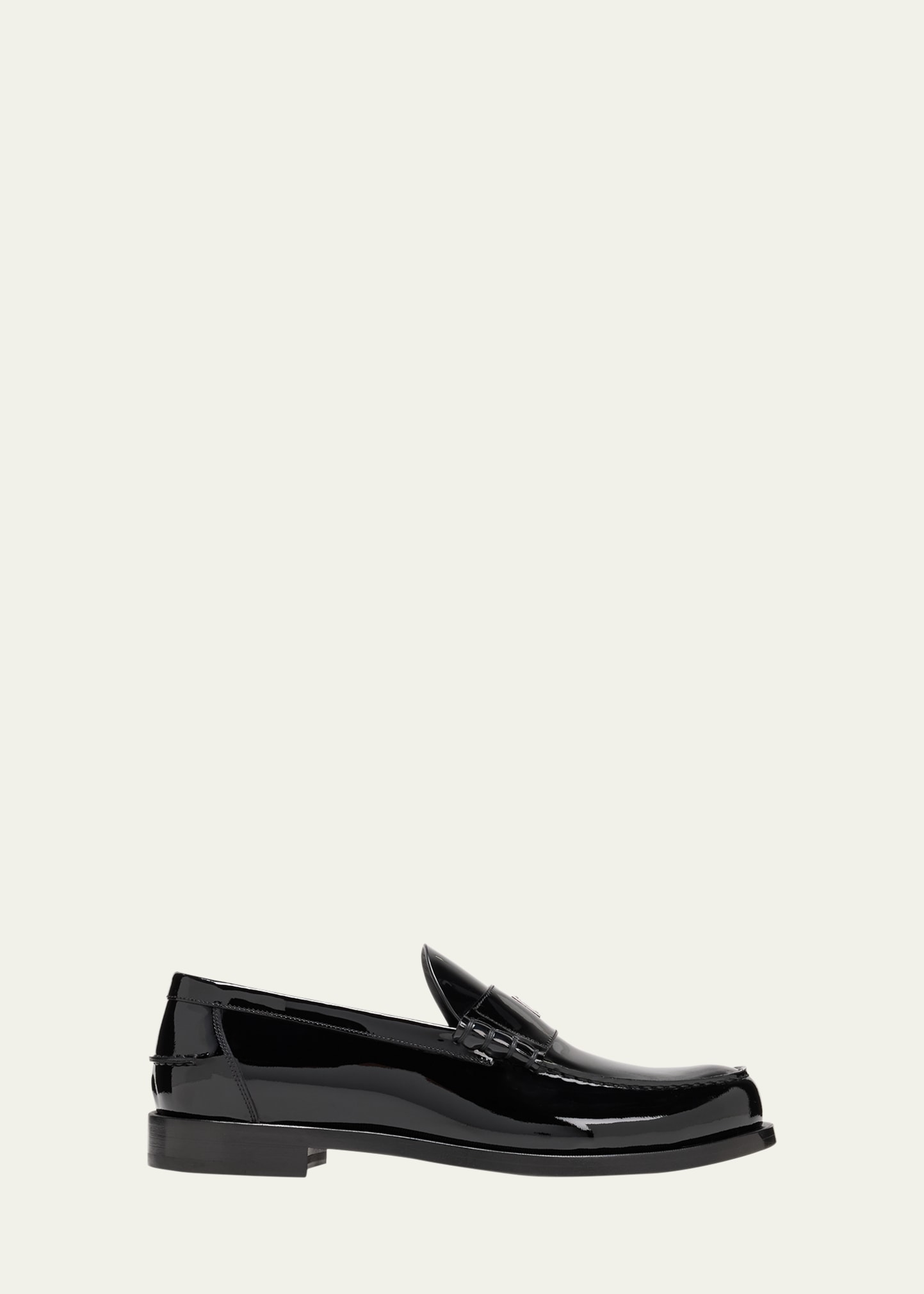 Shop Givenchy Men's Mr G Patent Leather Penny Loafers In Black