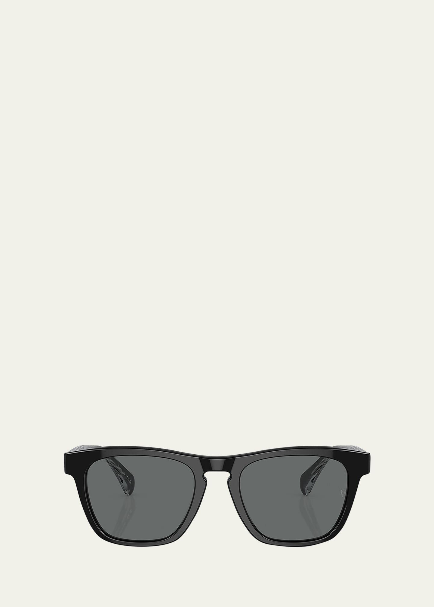 Oliver Peoples X Federer Men's R-3 Polarized Acetate Square Sunglasses In Black