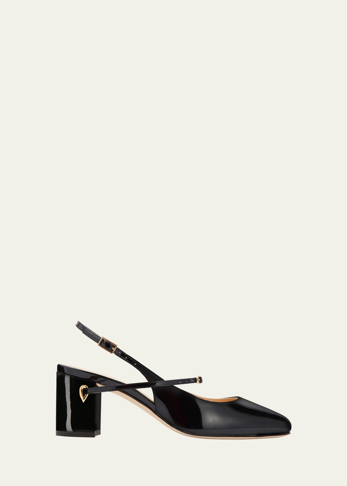 JENNIFER CHAMANDI MATTIA PATENT LEATHER SLINGBACK PUMPS 