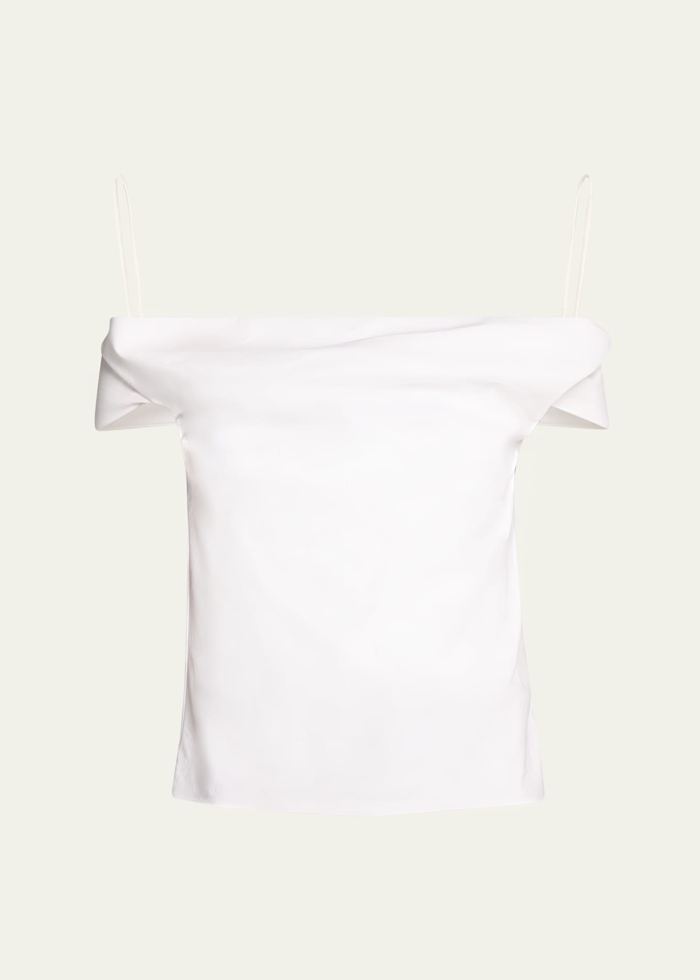 Shop Rosie Assoulin Can't Bare It Off-shoulder Cotton Top In White