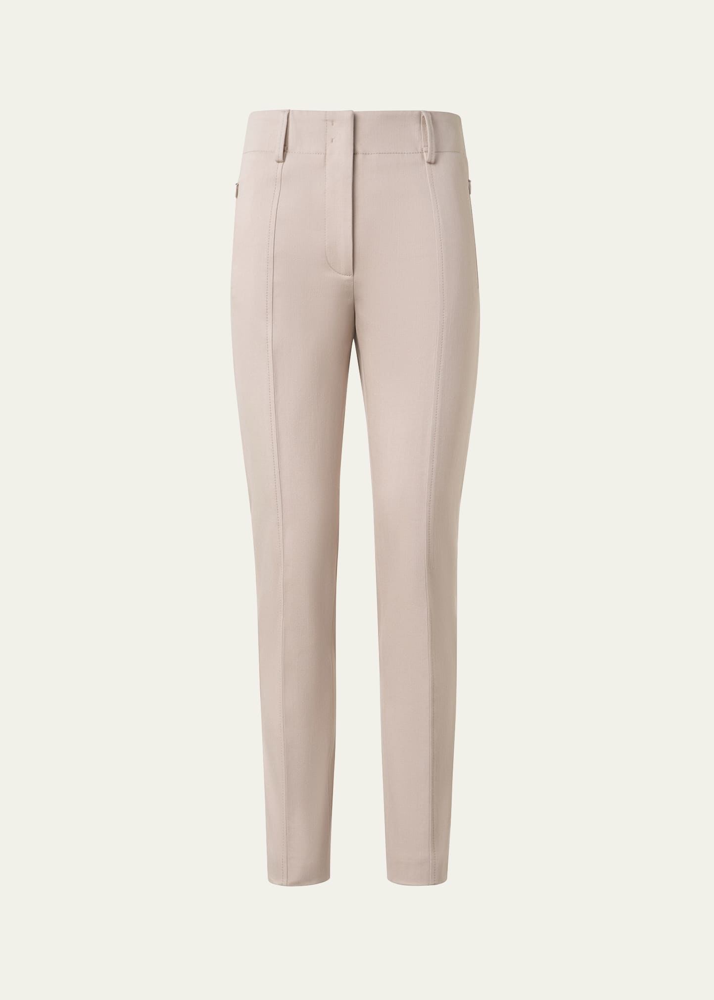 Akris Connor Cotton Denim Pants In Greige
