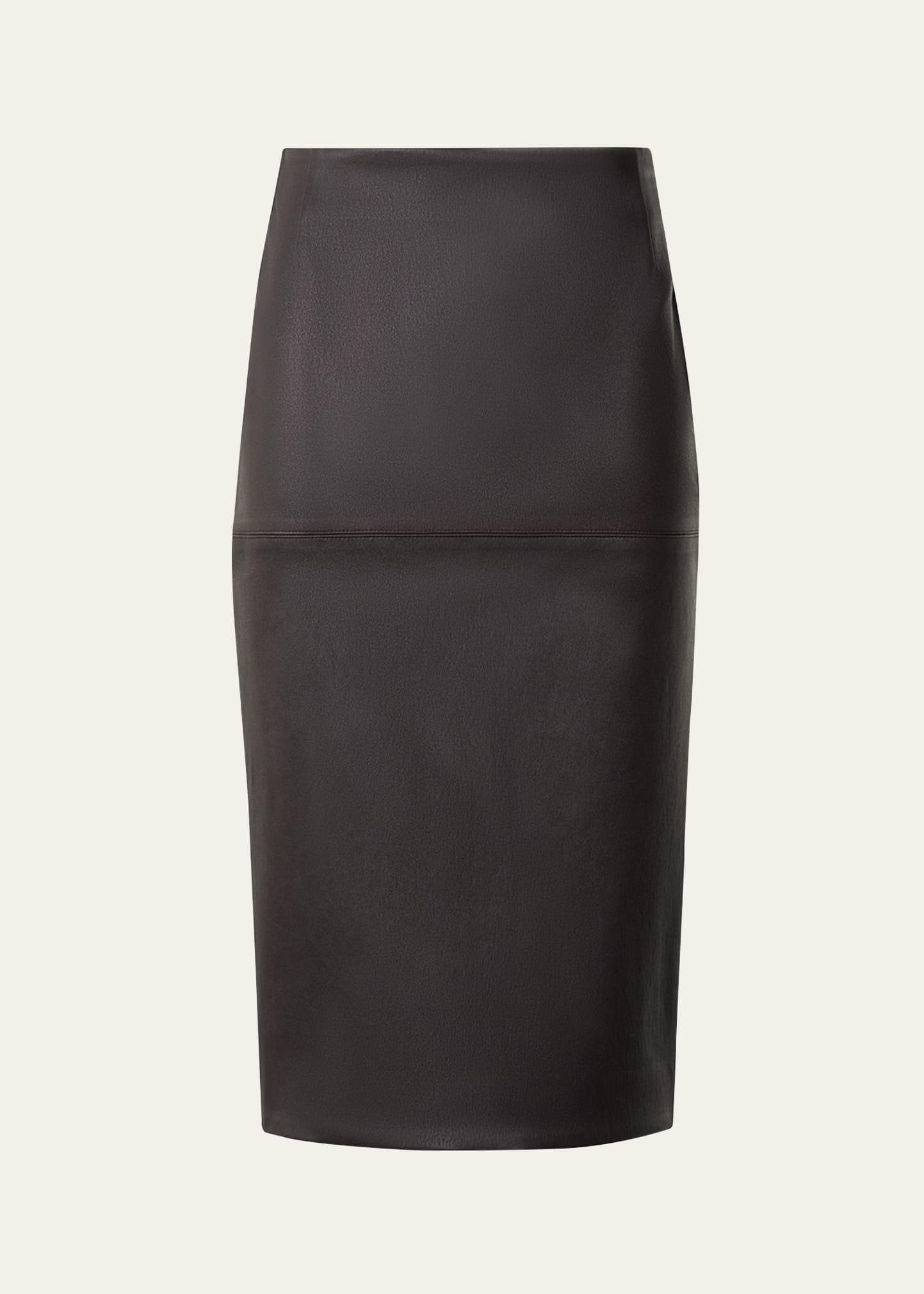 Akris Nappa Leather Pencil Skirt In Mocca