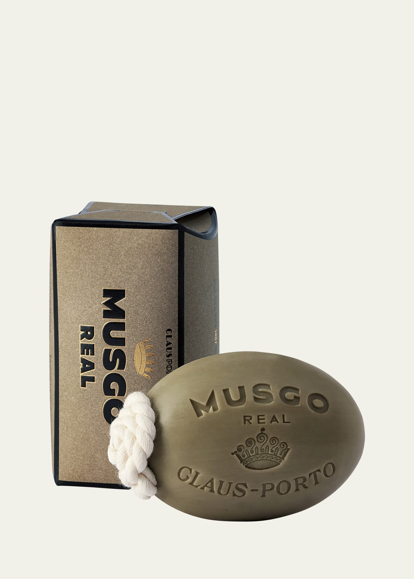 Claus Porto Musgo Real 1887 Soap On A Rope, 190g In White