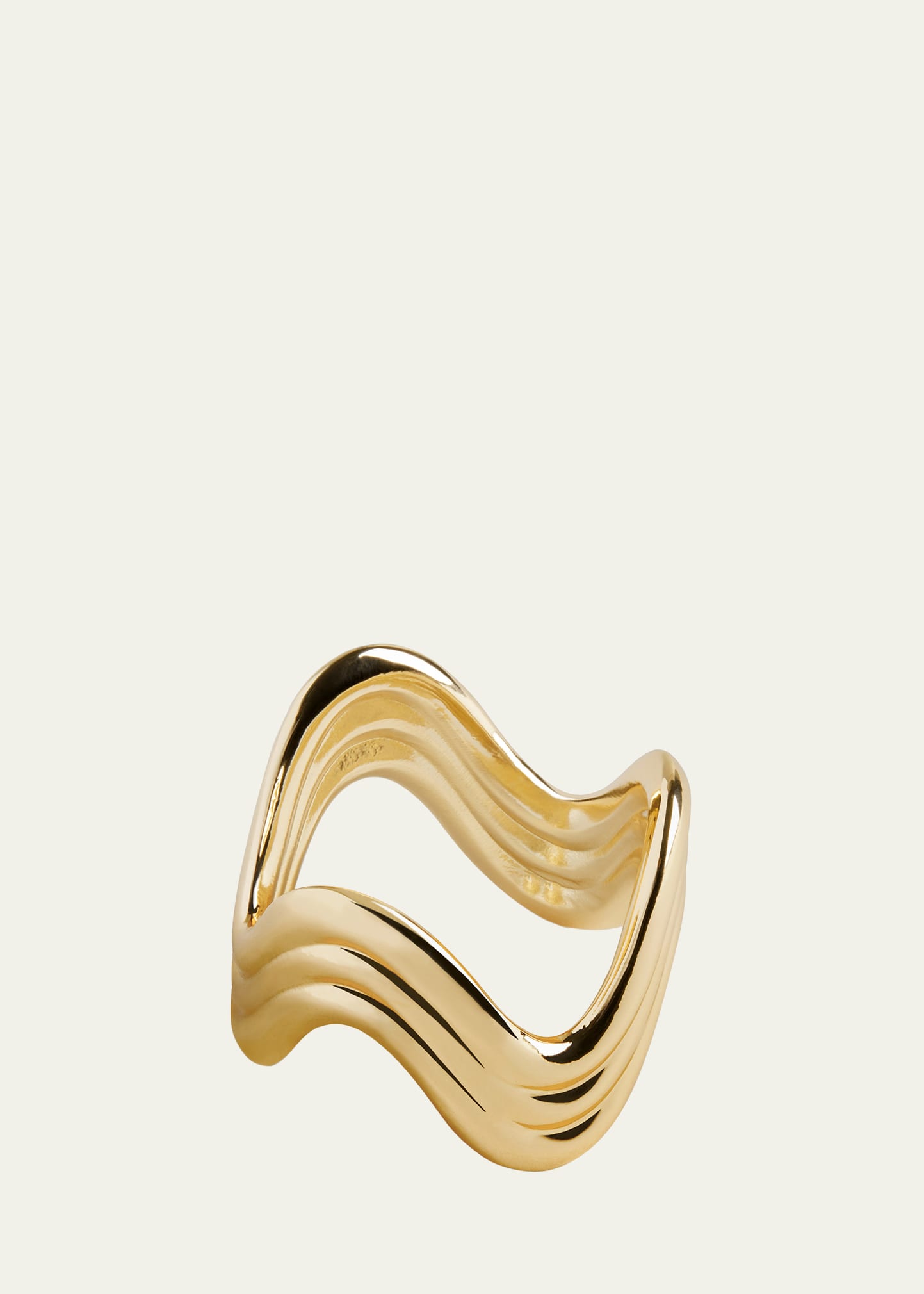 Shop L'objet Gold-tone Ripple Napkin Rings, Set Of 4
