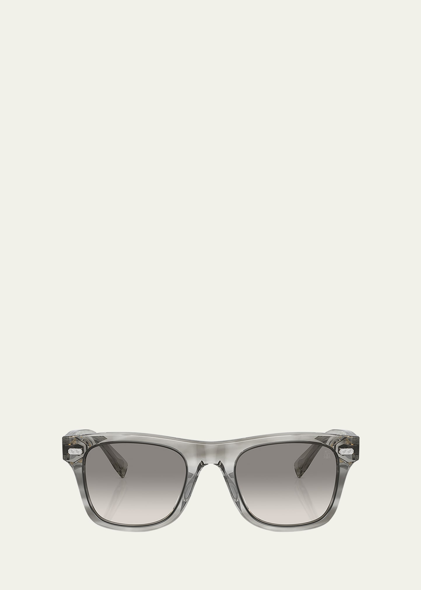 Brunello Cucinelli Men's Bc4002s Acetate Square Sunglasses In Striped Grey