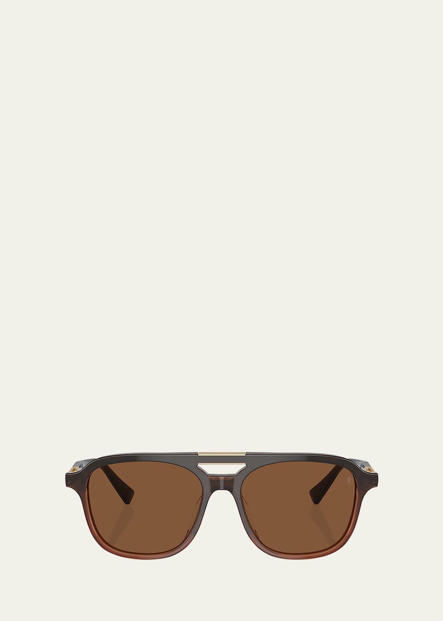 Brunello Cucinelli Men's Acetate Square Sunglasses In Brown