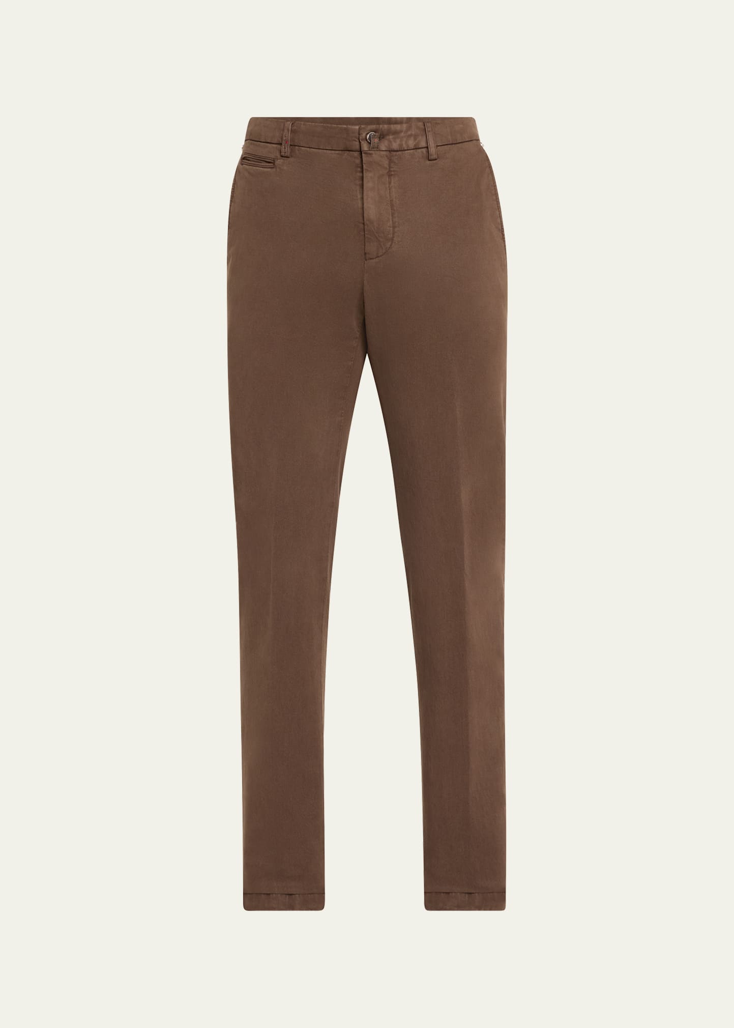 Kiton Men's 4-pocket Slim Cotton Pants In Brwn