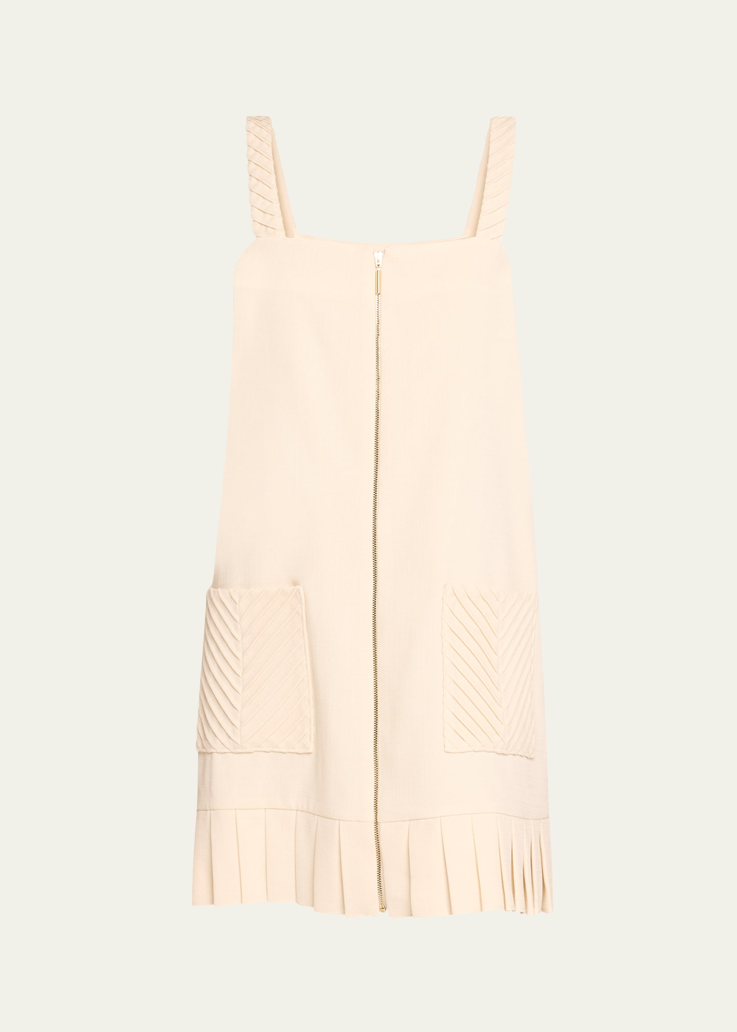 Shop Alexis Meza Square-neck Geo Mini Shift Dress In Ivory