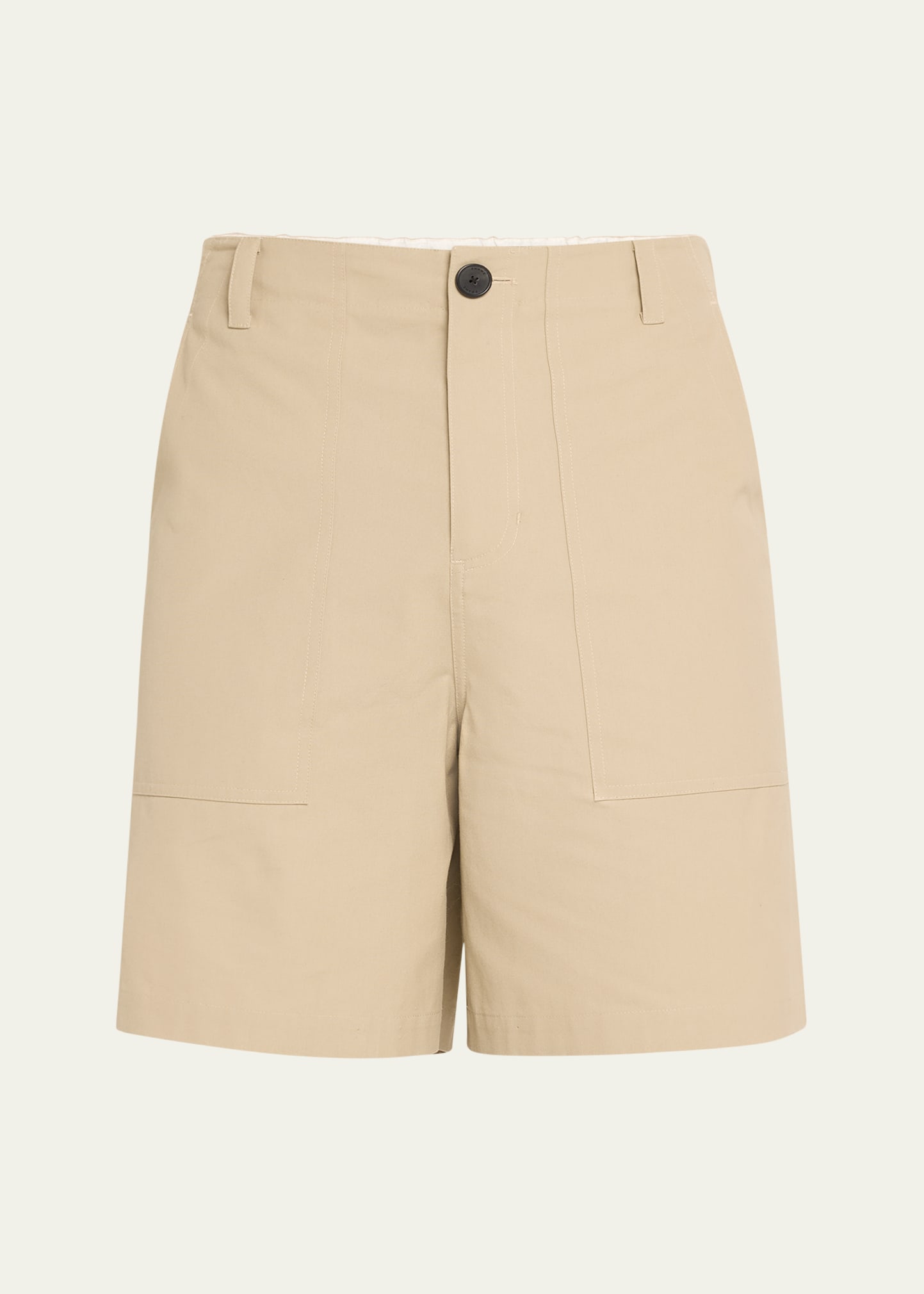 Shop Frame Men's Patch-pocket Traveler Shorts In Dark Beige