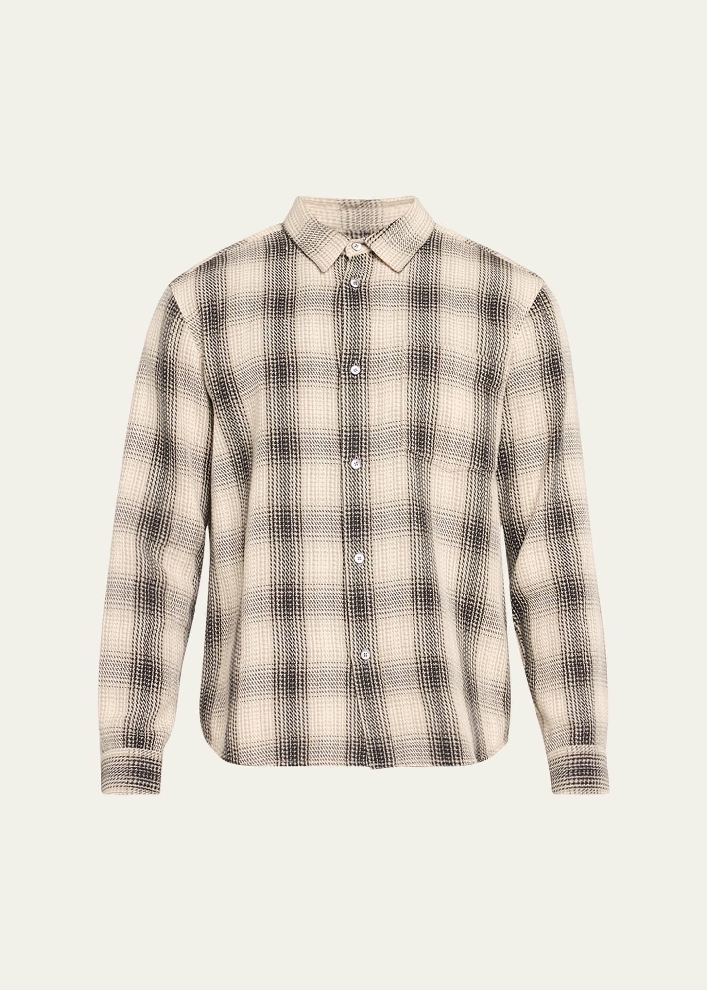 Frame Men's Baja Plaid Overshirt In Neutral