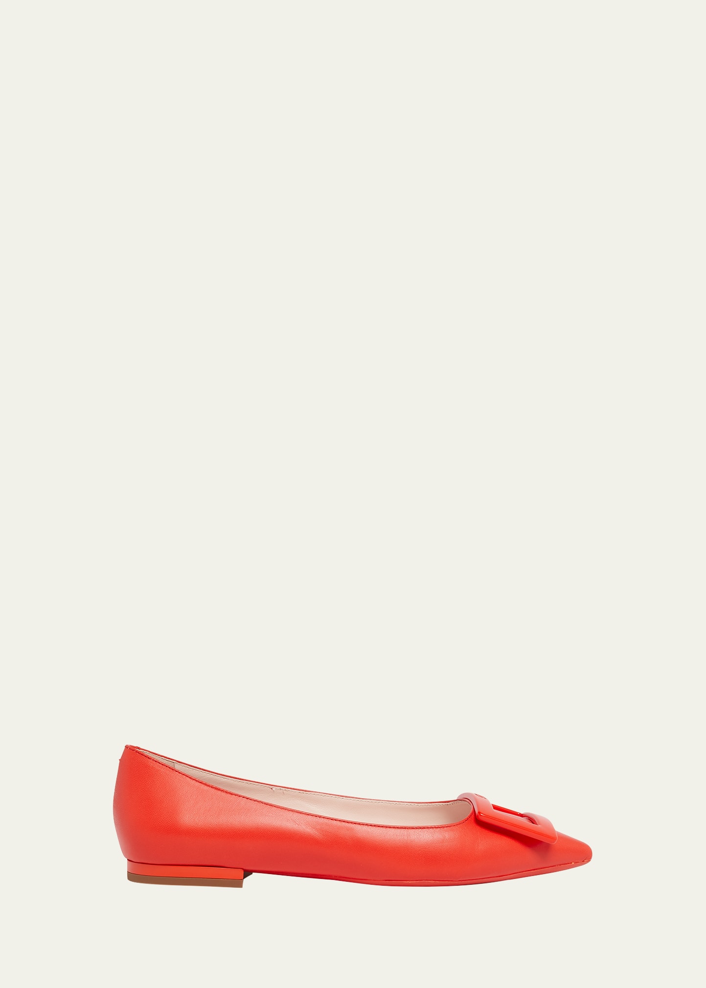 Roger Vivier Gommettine Ballet Flats In Sunset Red
