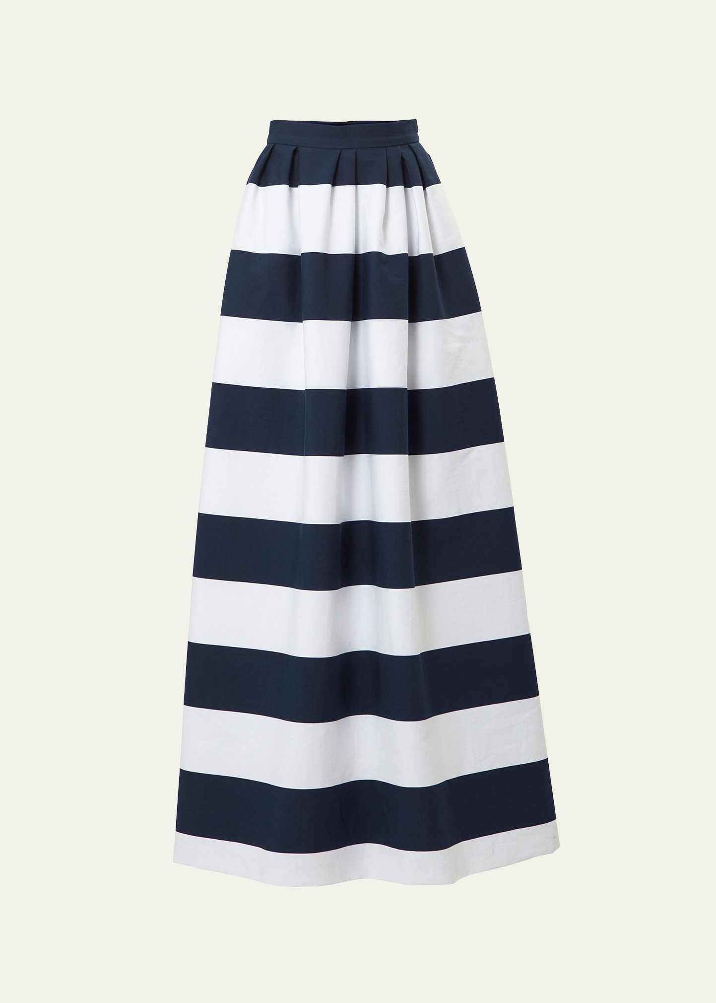 Shop Carolina Herrera Striped Ball Skirt In Midnightmu