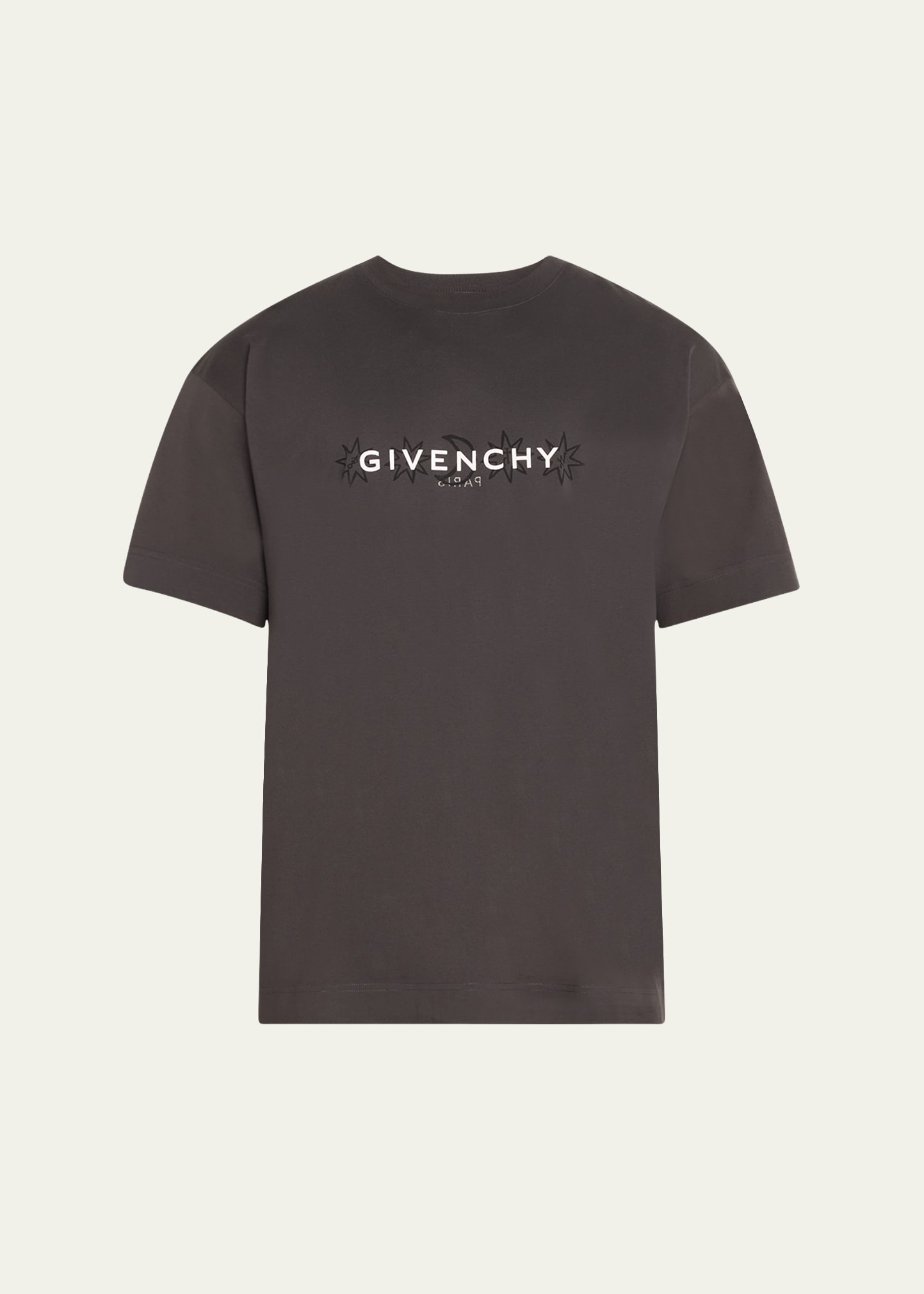 Givenchy Men's Short-sleeve Logo T-shirt With Graphic Back In Metallic