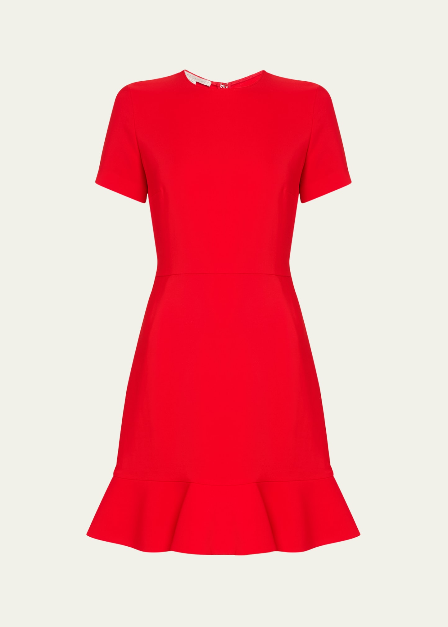 Stella Mccartney Iconic Midi Dress With Flounce Hem In Red