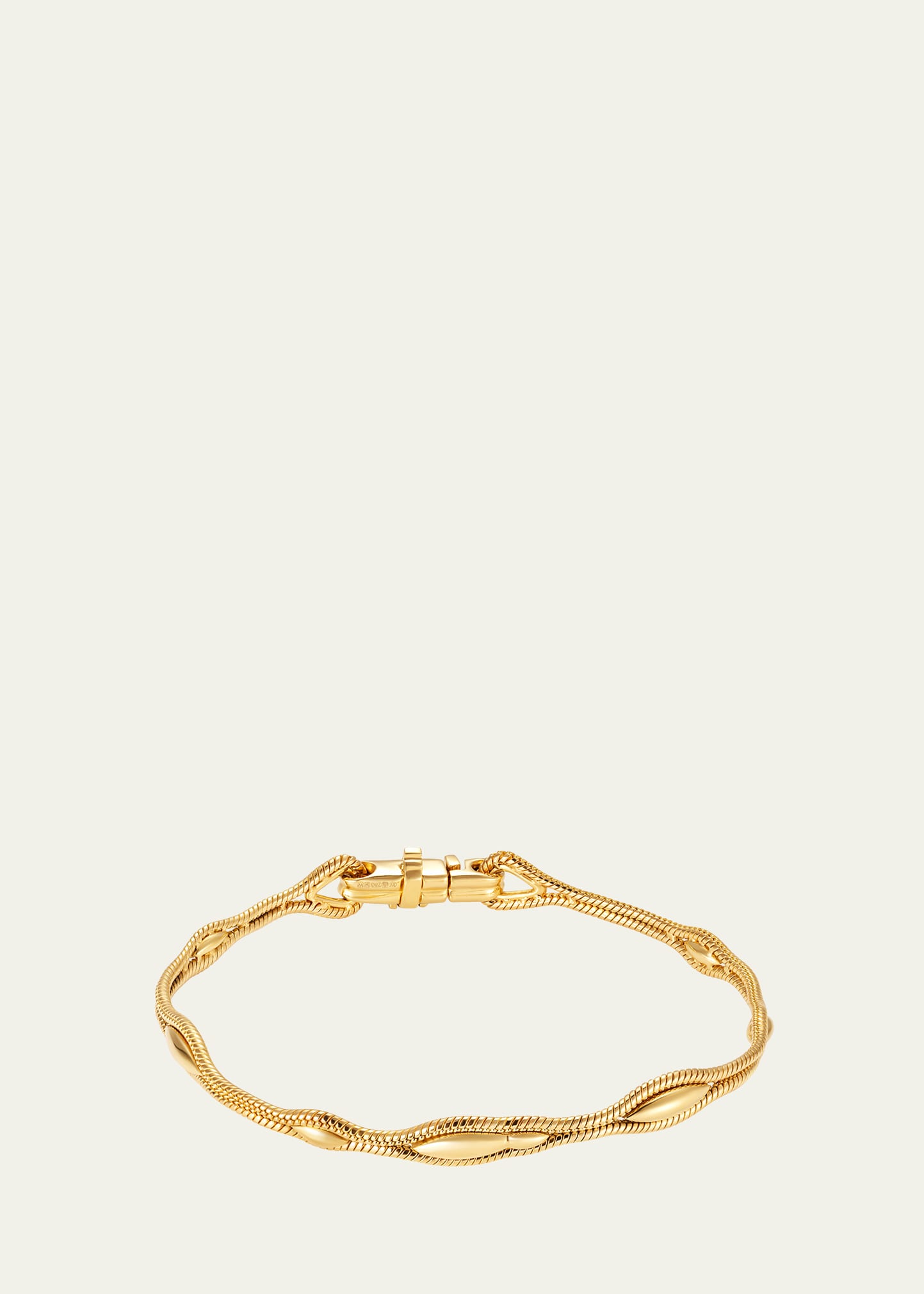 18K Yellow Gold Fluid Thick Bracelet