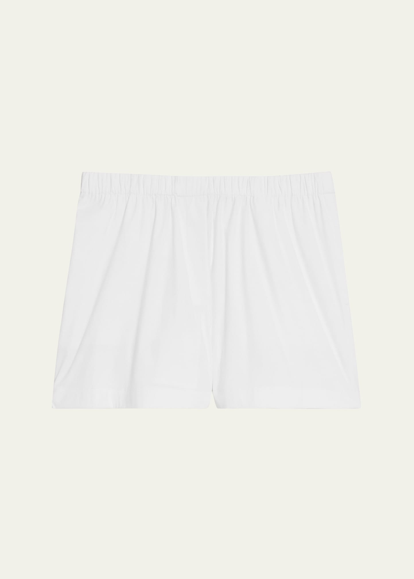 Shop Theory Boxer Stretch Cotton Wide-leg Shorts In Wht