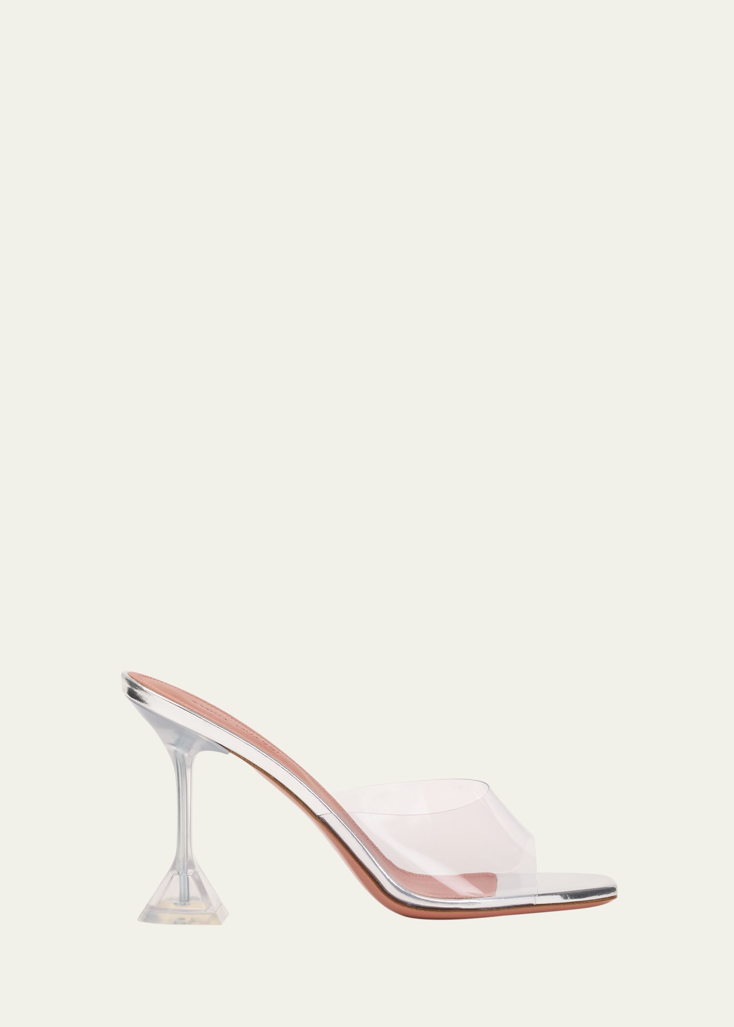 Amina Muaddi Lupita Clear Slide Mule Sandals In Transparent