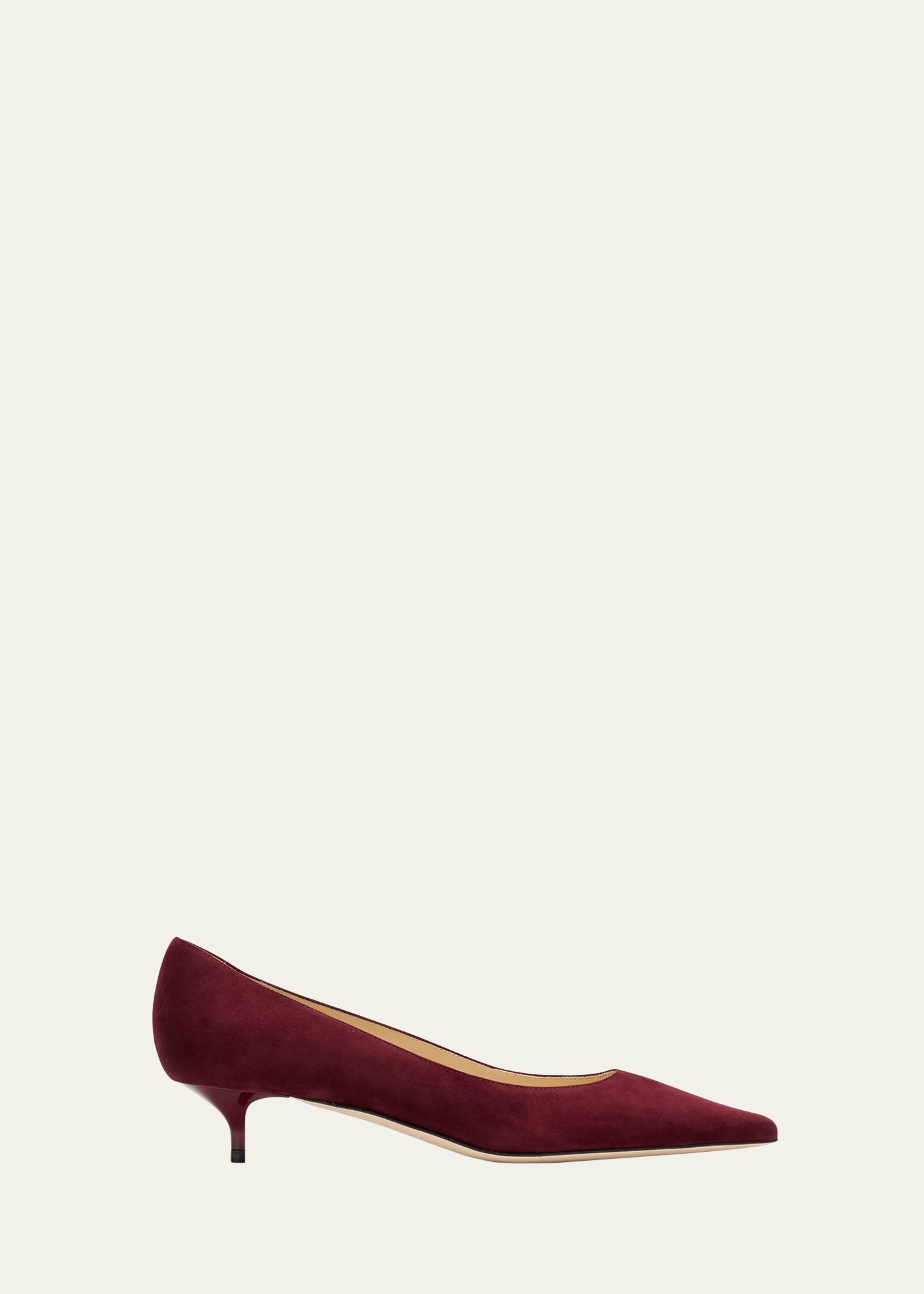 Jimmy Choo Amelia Suede Kitten-heel Pumps In Garnt