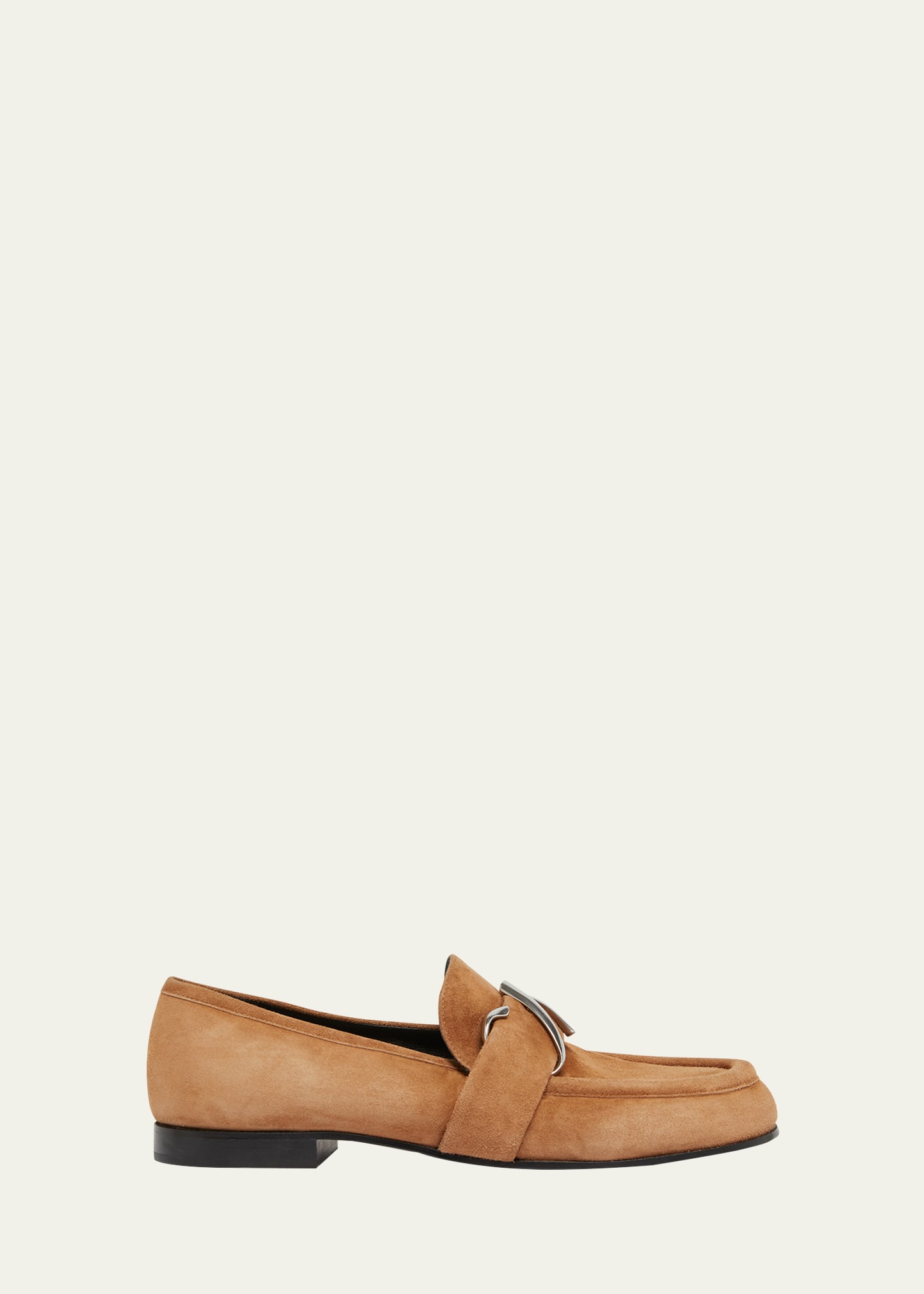 PROENZA SCHOULER SUEDE MONOGRAM SLIP-ON LOAFERS 