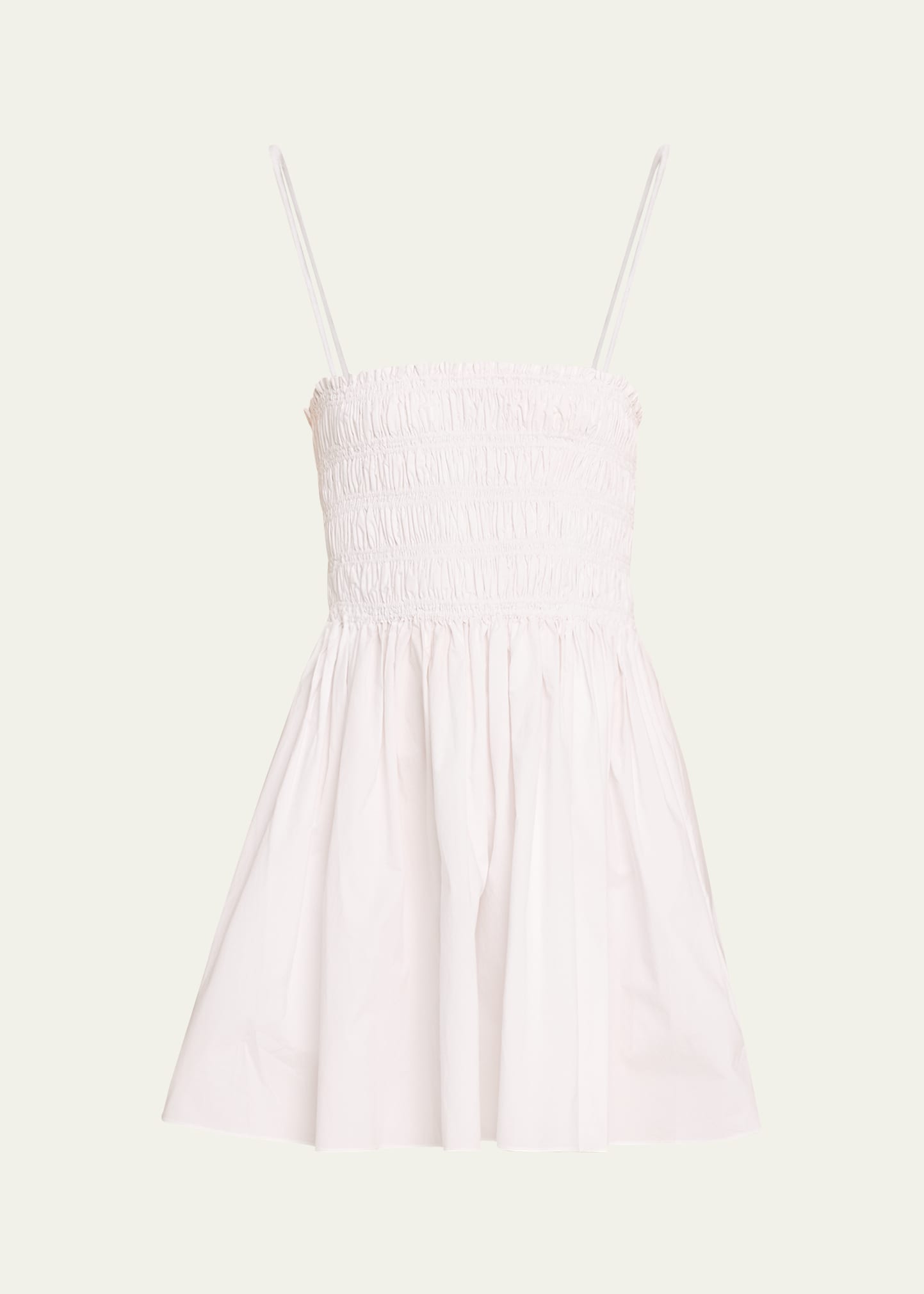 Shop Matteau Shirred Bodice Mini Dress In White