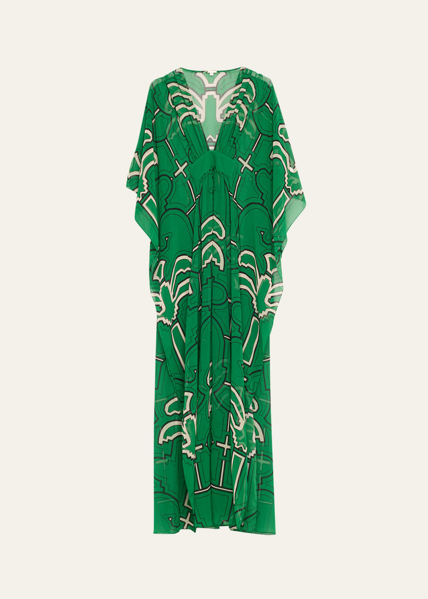 Shop Johanna Ortiz Secret Garden Maxi Dress In Nishi-ibo Palms G