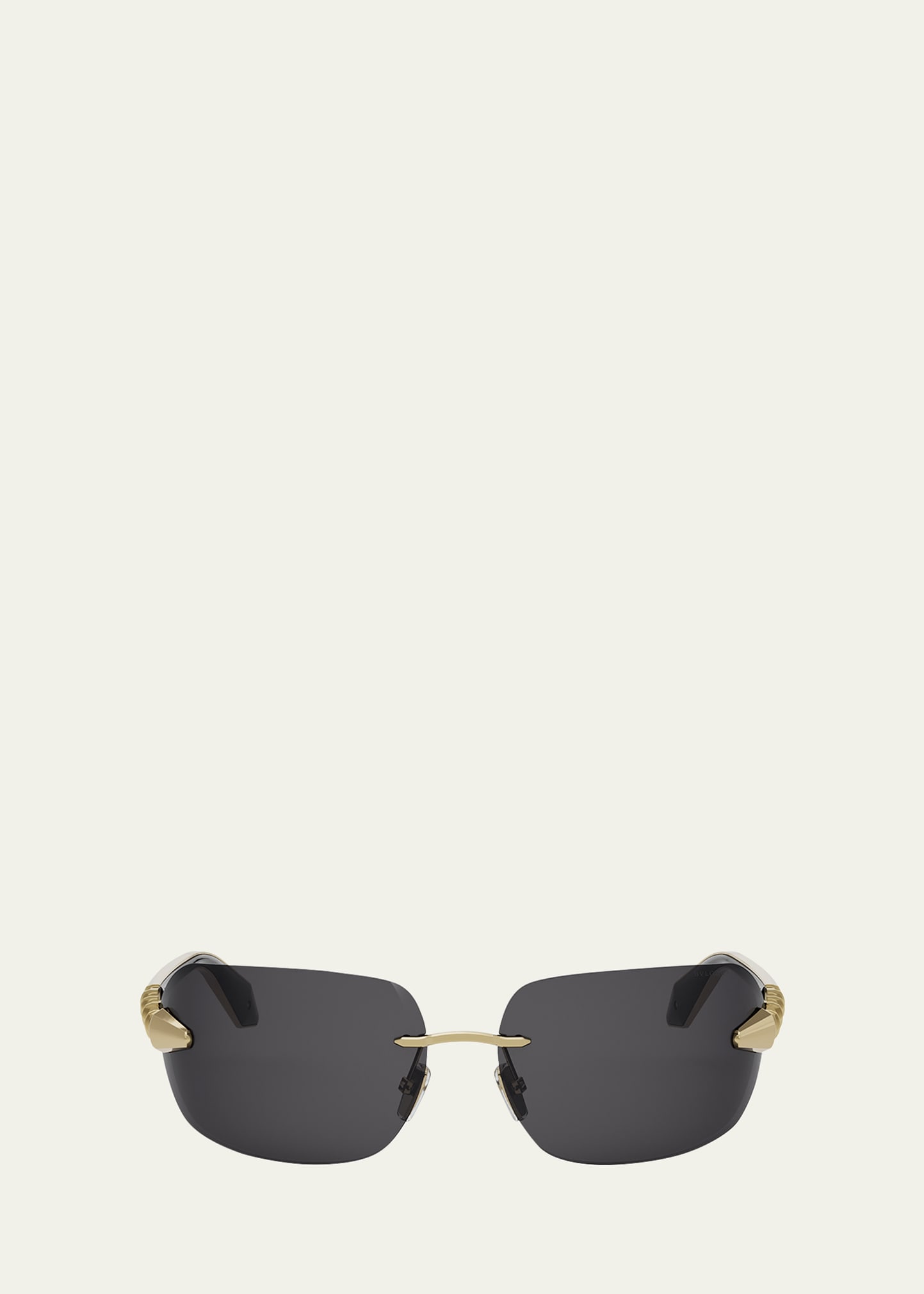 Shop Bvlgari Serpenti Viper Wrap Sunglasses In Gold Smoke