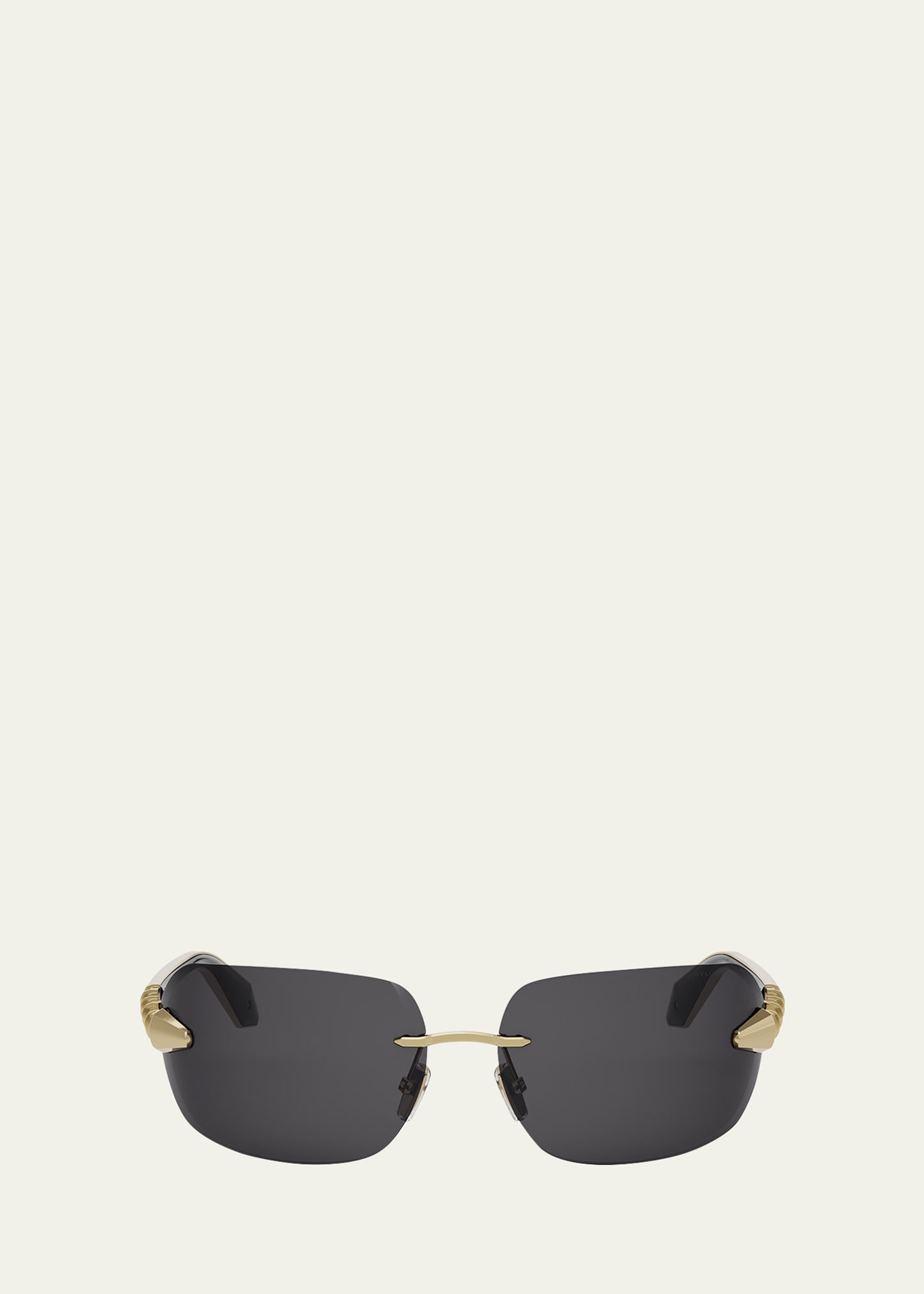 Bvlgari Serpenti Viper Wrap Sunglasses In Gold Smoke
