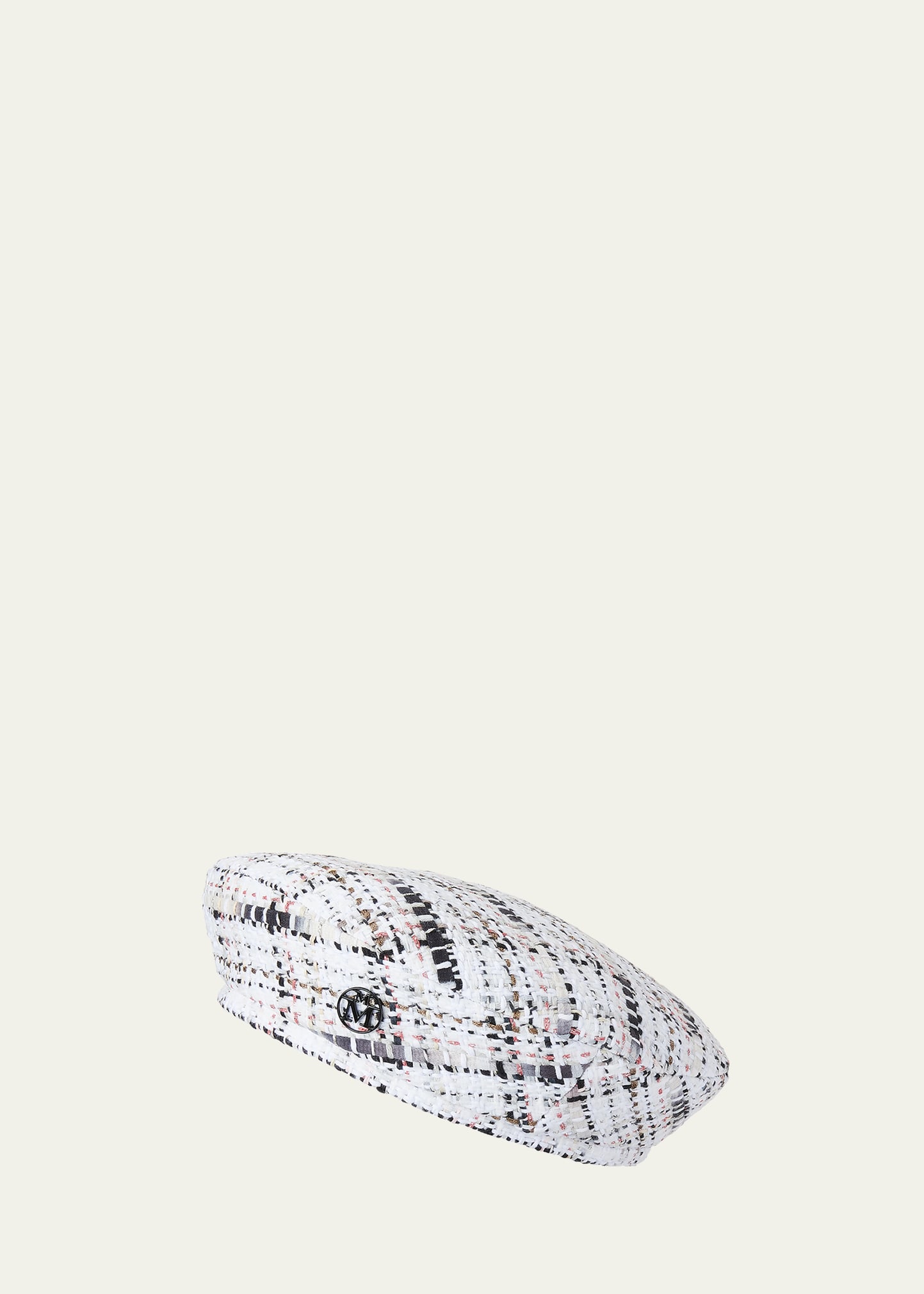 Maison Michel New Billy Snowy Tweed Beret In Multi