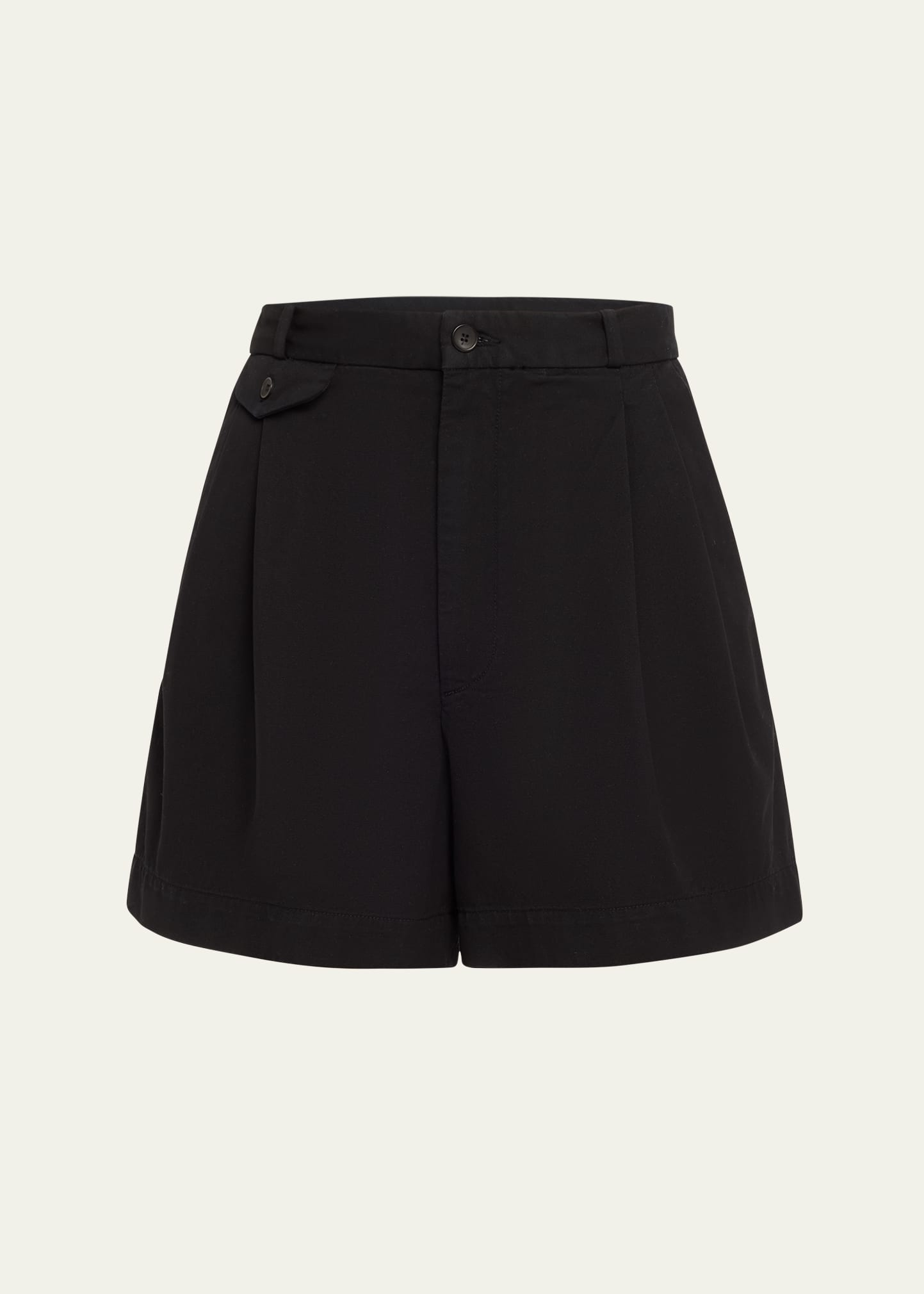 Shop Agolde Becker Denim Trouser Shorts In Black